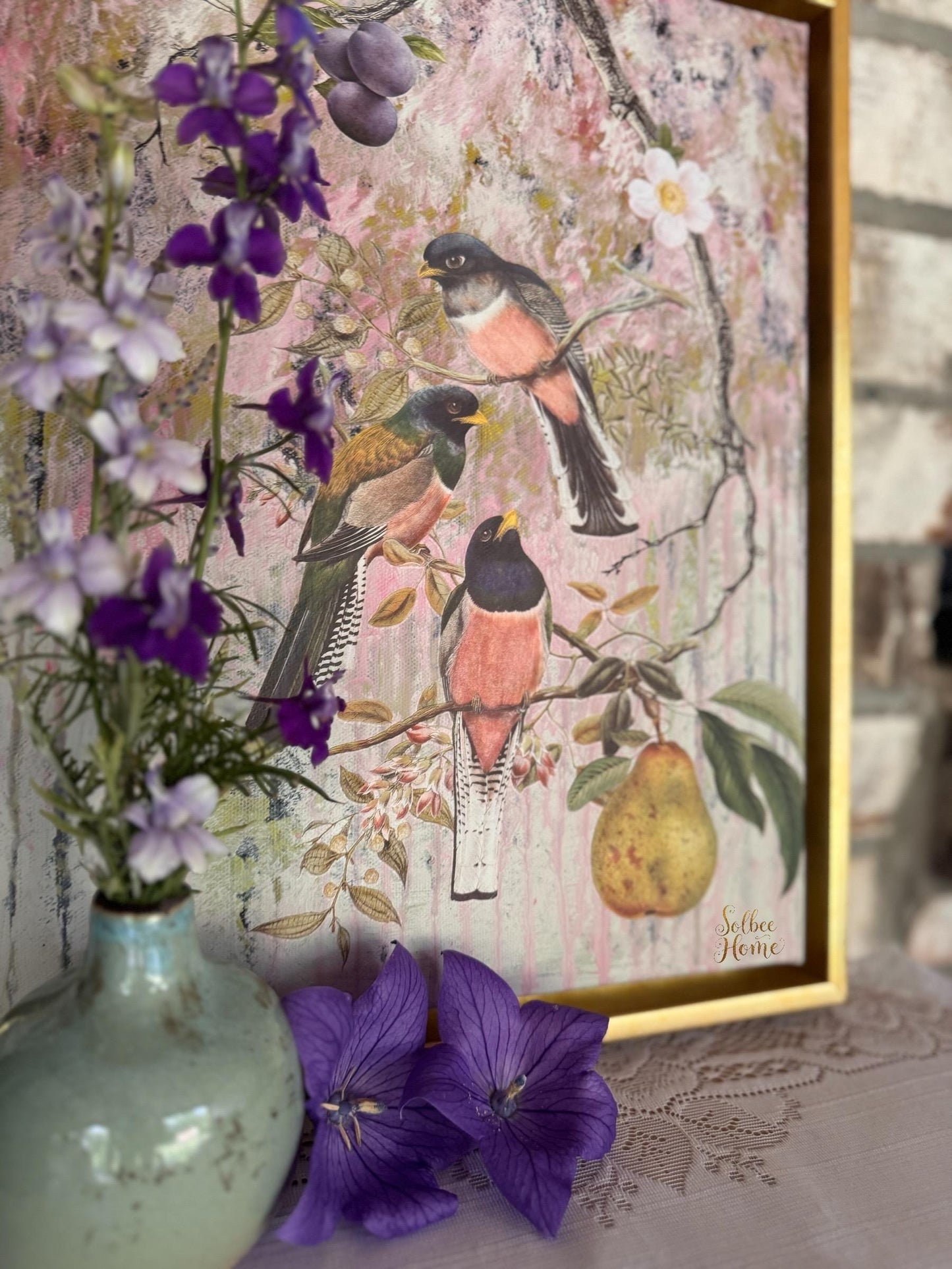 IOD Menagerie Transfer pack Iron Orchid Designs Florals, Bird Cage