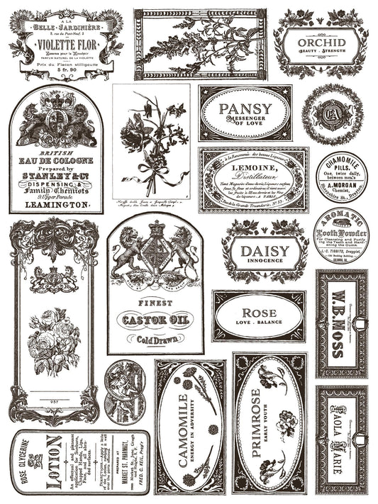 Floriography Paint Inlay IOD NEW, Iron Orchid Designs, Vintage style