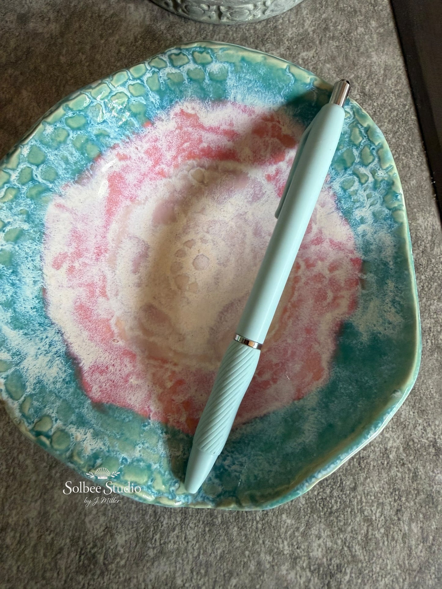 Mermaid Reef Jewelry Dish | Handmade Coastal Pottery Trinket Tray | Small Catchall Bowl