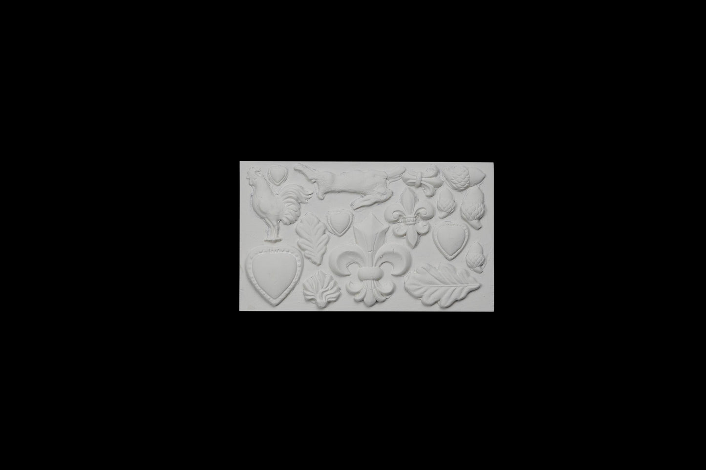 Fleur De Lis Mould IOD, Iron Orchid Designs Mold, Rabbit, Rooster