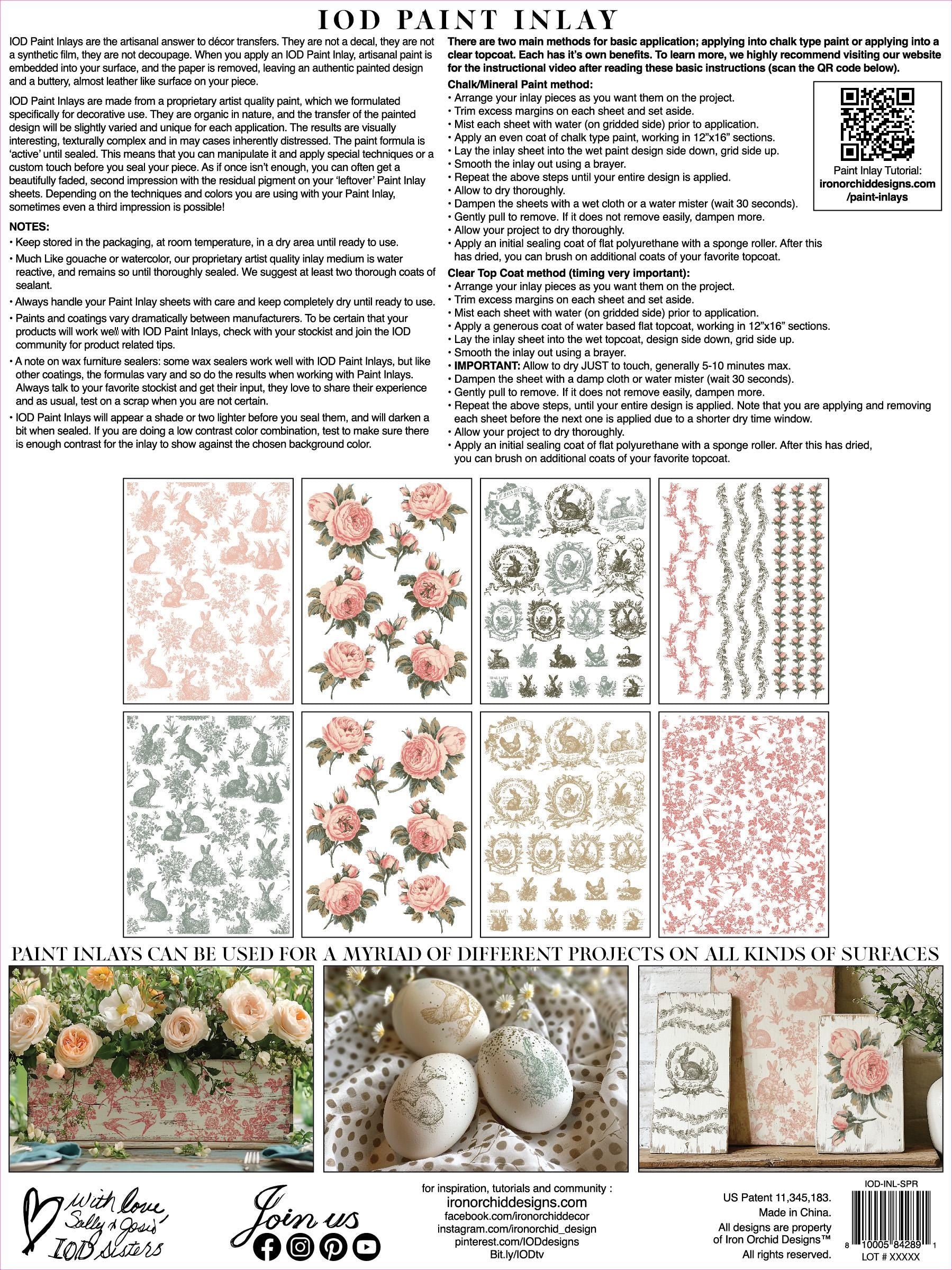 Spring Melody Paint Inlay IOD, Iron Orchid Designs