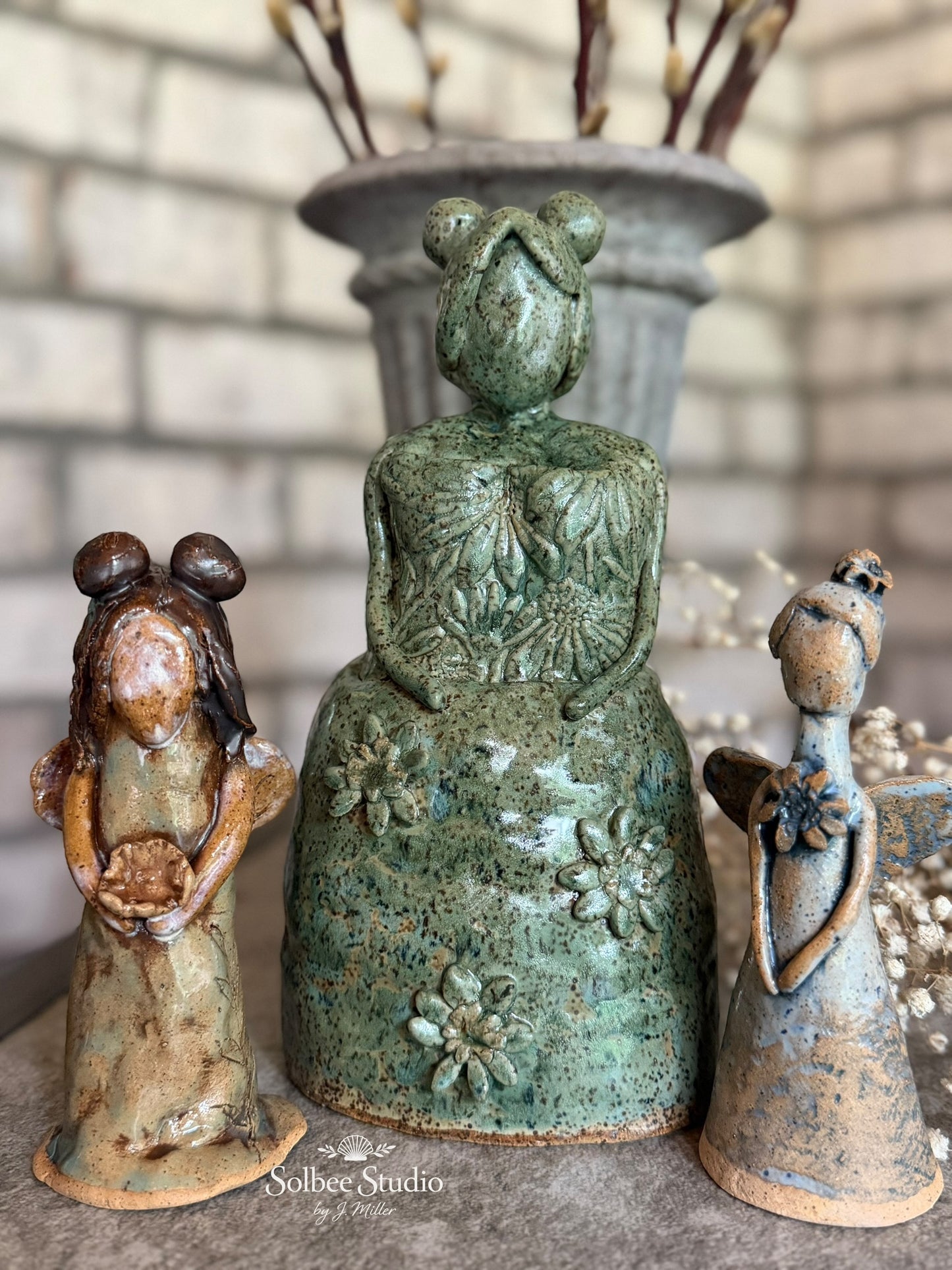 Willow Moss Fairy, Handmade Pottery
