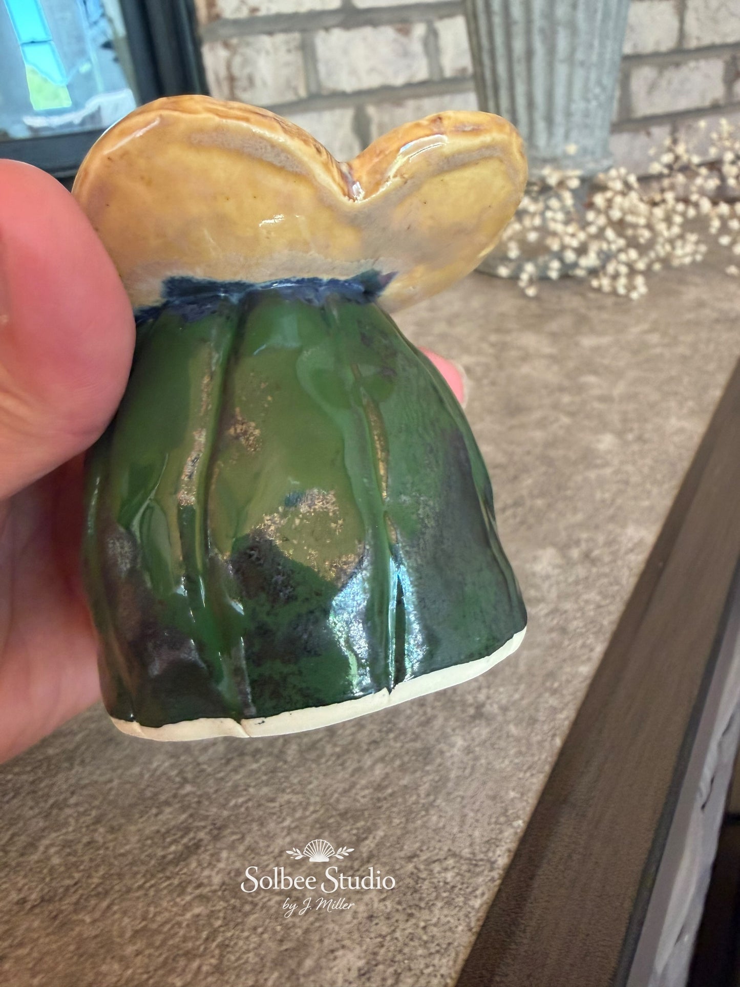 Desert Bloom Ring Dish | Handmade Ceramic Cactus Flower Trinket Holder, Paper weight, Garden Decor