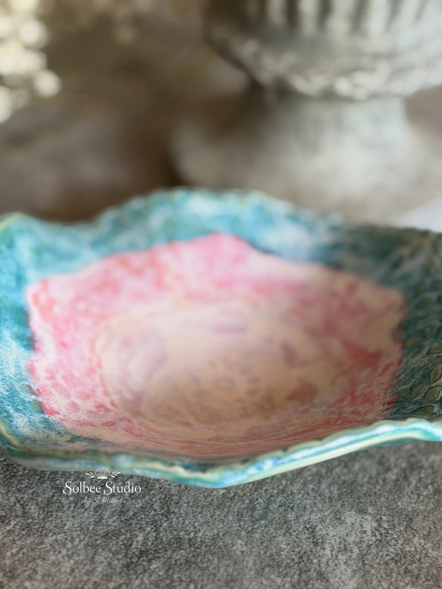 Mermaid Reef Jewelry Dish | Handmade Coastal Pottery Trinket Tray | Small Catchall Bowl