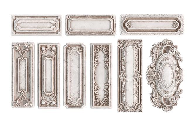 Conservatory Labels Mould IOD, Iron Orchid Designs Mold