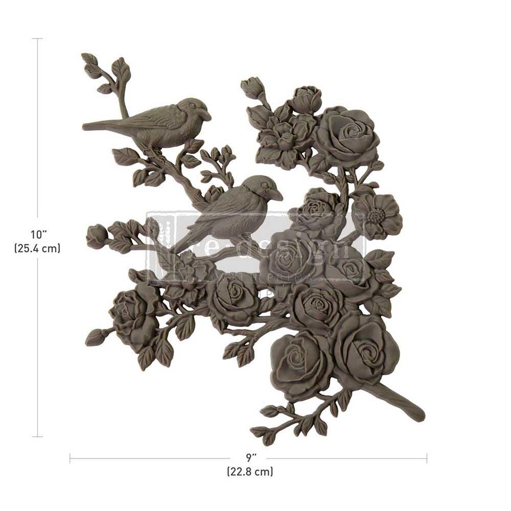 Serene Perch RIGHT, Decor Poly, Applique, Redesign with prima, 9" x 10"