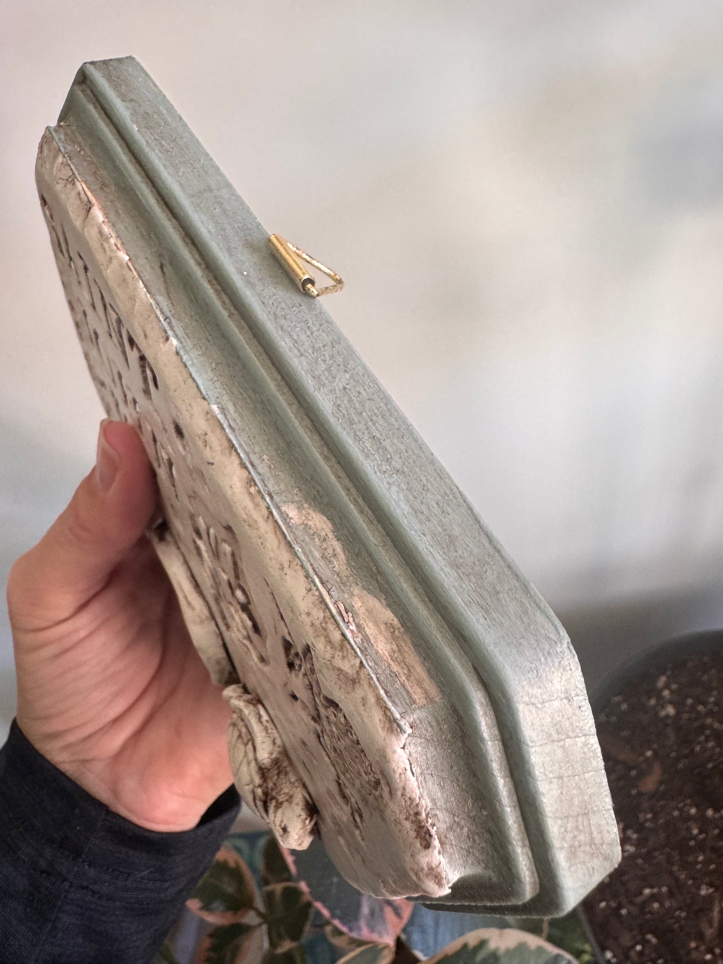 Saint John Wall Art, Coastal Abstract Mixed Media Relief Plaque