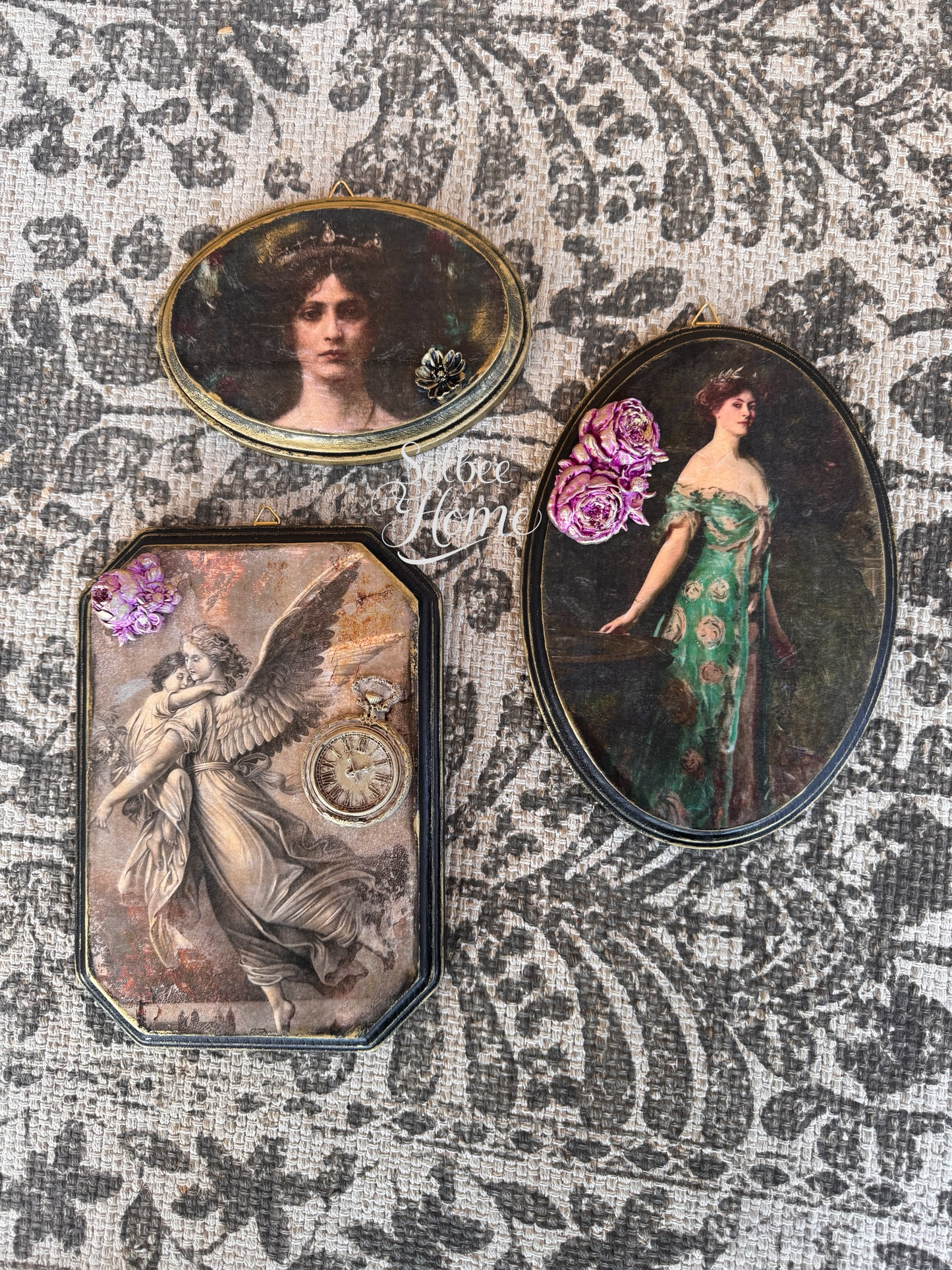 Victorian Woman Moody Gallery Wall Decor, Dark, Gothic, Girl, Handmade