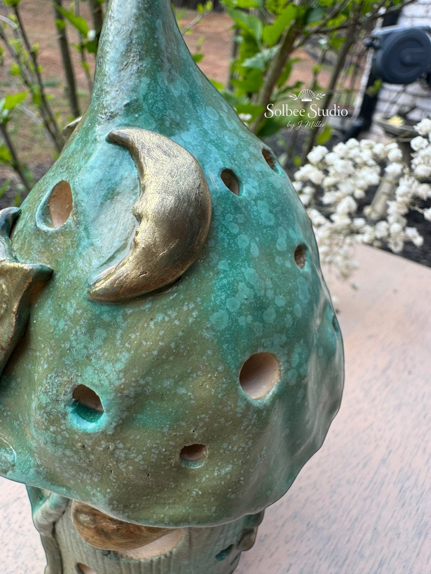 Enchanted Woodland Fairy House - Handbuilt Ceramic Luminary