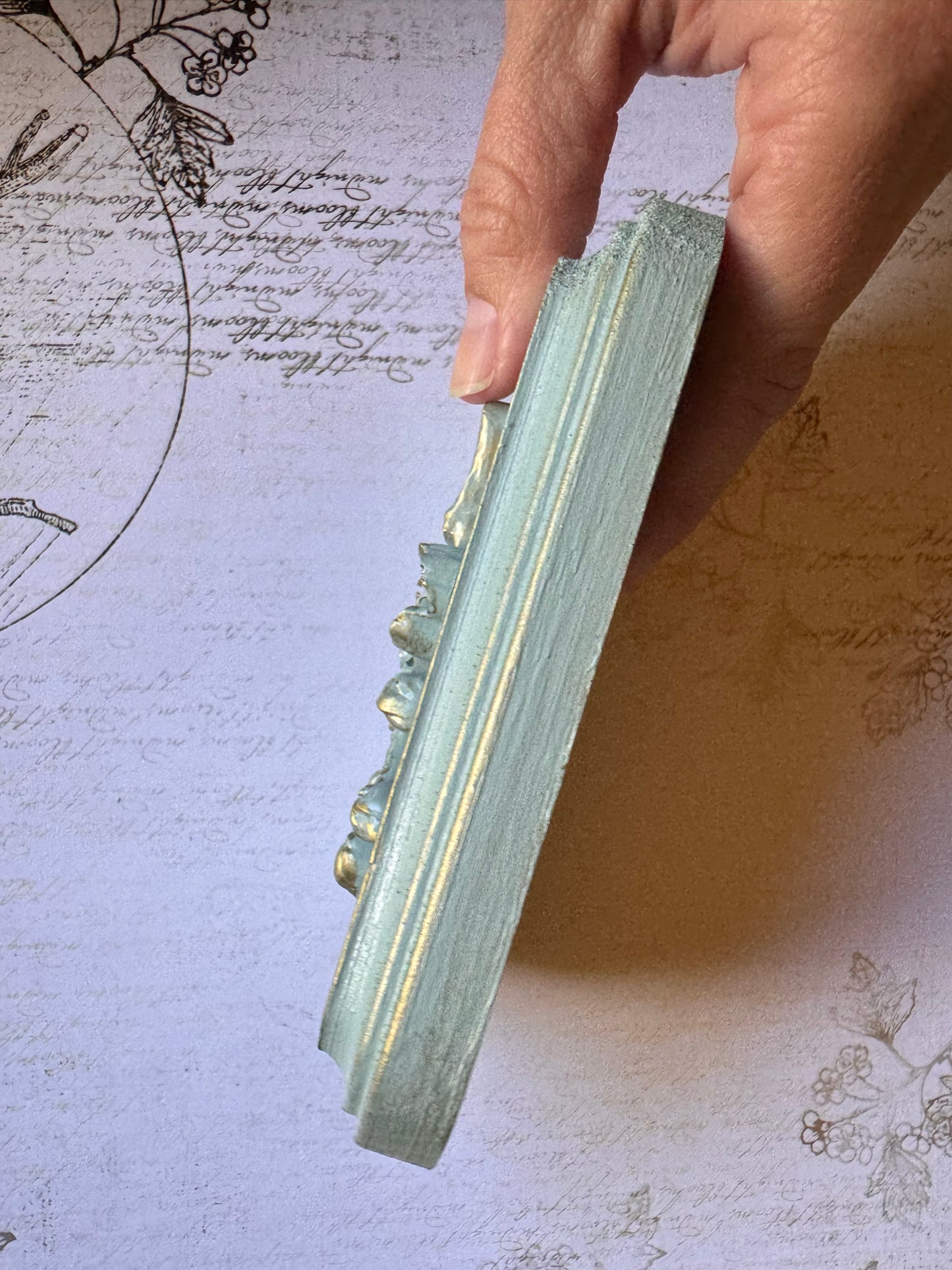 French Country Floral Relief Plaque: Handcrafted Collage Wall Decor