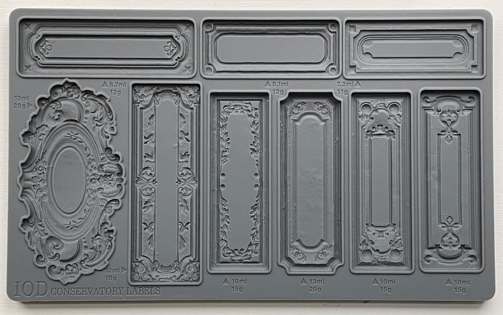Conservatory Labels Mould IOD, Iron Orchid Designs Mold