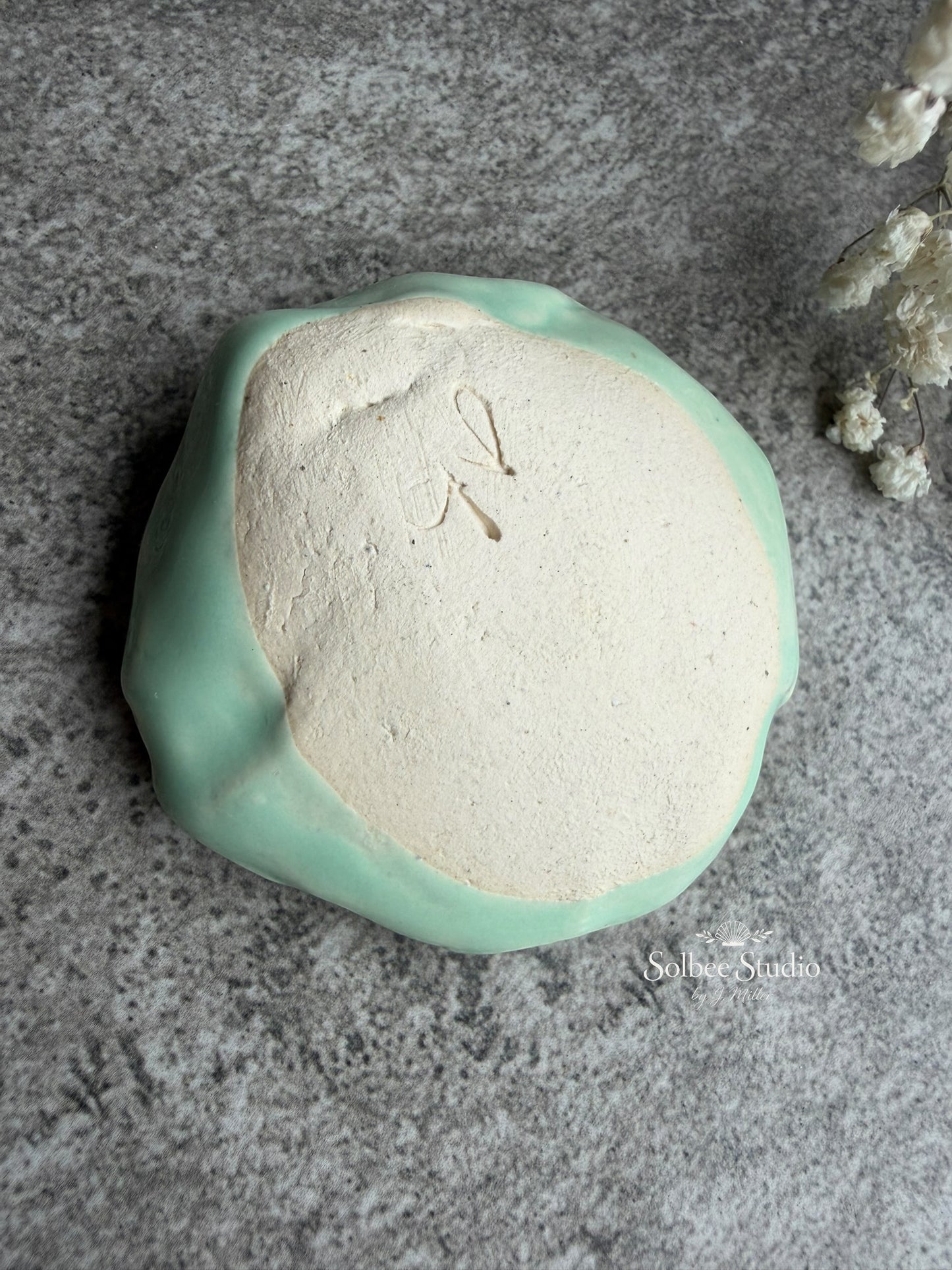 Handmade Ceramic Ring Dish | Soft Seafoam Trinket Bowl | Minimal Coastal Jewelry Holder | Organic Pottery Catchall | Beach Inspired Decor
