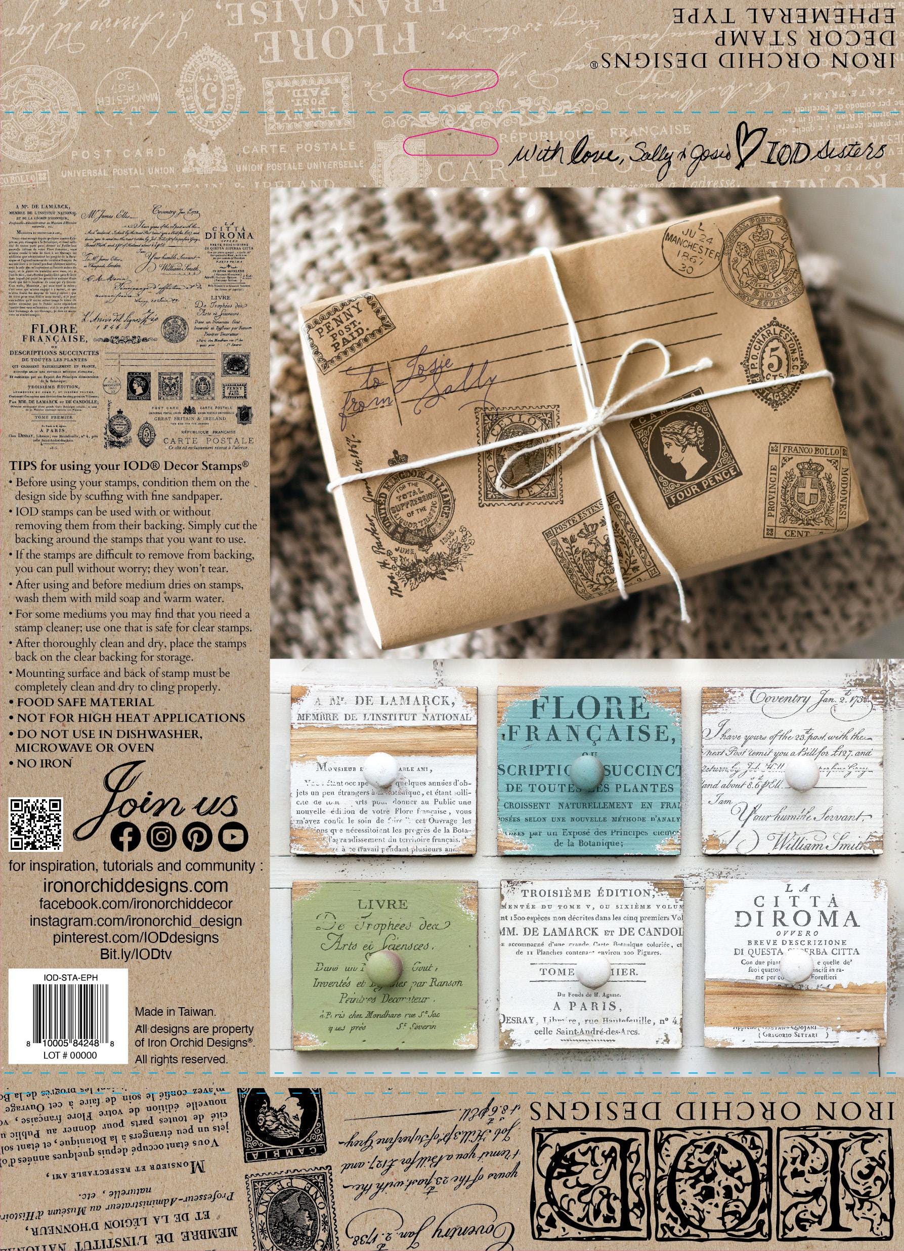 IOD Ephemeral Type Stamp, Iron Orchid Designs, Stamp Set