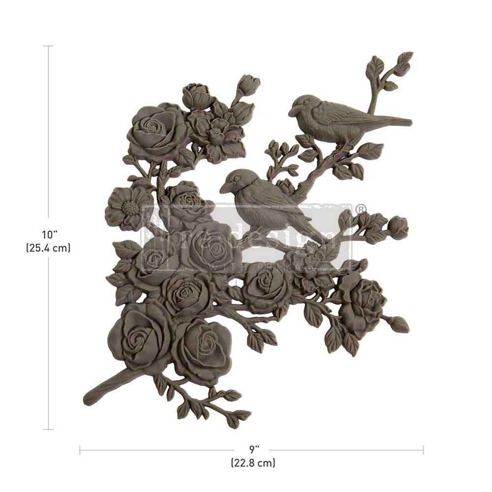 Serene Perch LEFT, Decor Poly, Applique, Redesign with prima, 9" x 10"