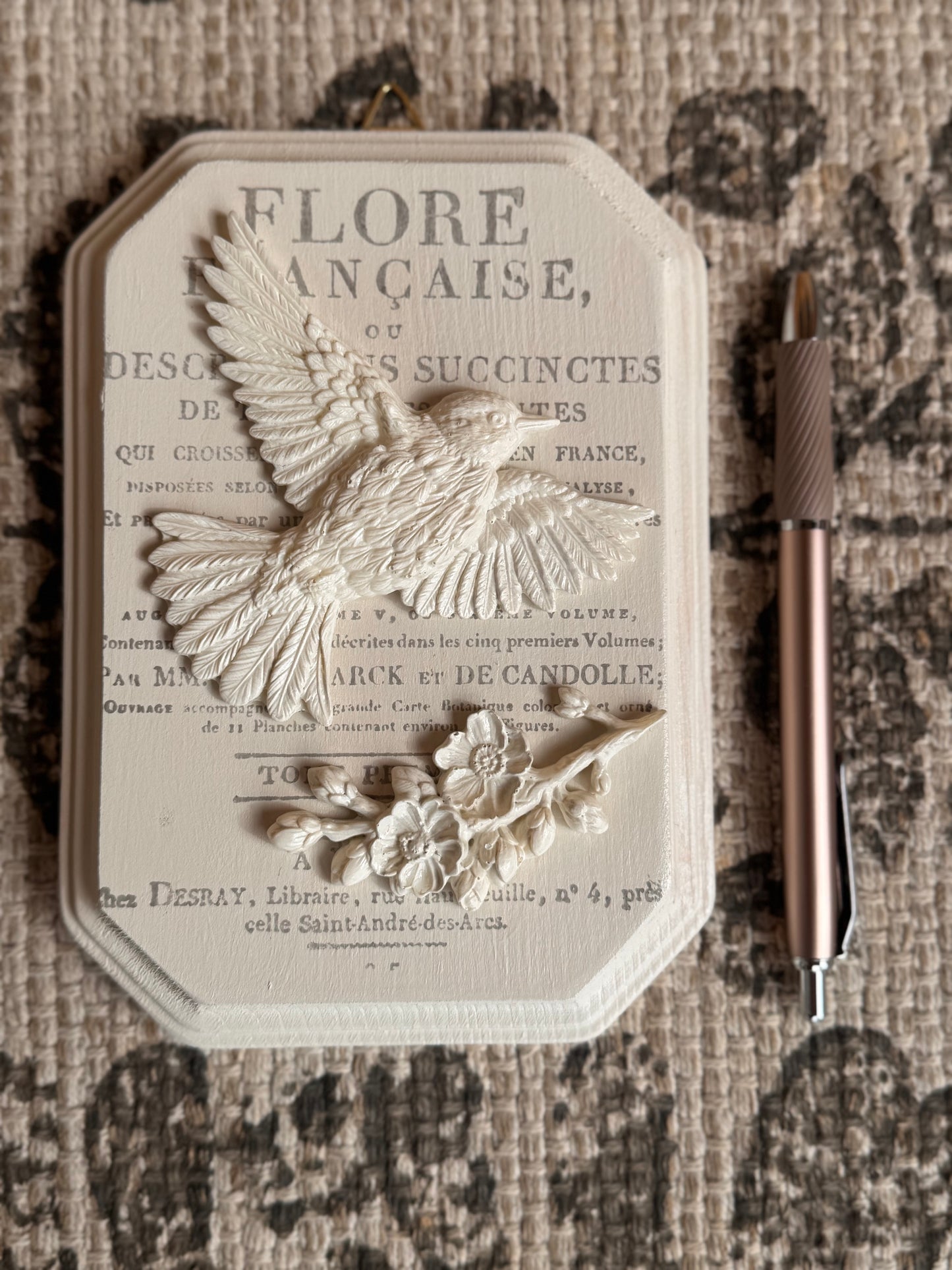 French Country Bird Wall Plaque: Shabby Chic French Country Style Gallery Wall
