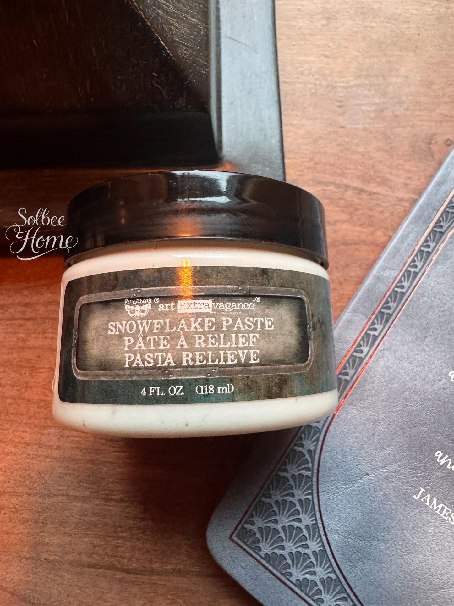 Snowflake Paste  – 1 jar, 4 oz Finnabair Art Extravagance Mixed Media Holiday, Christmas