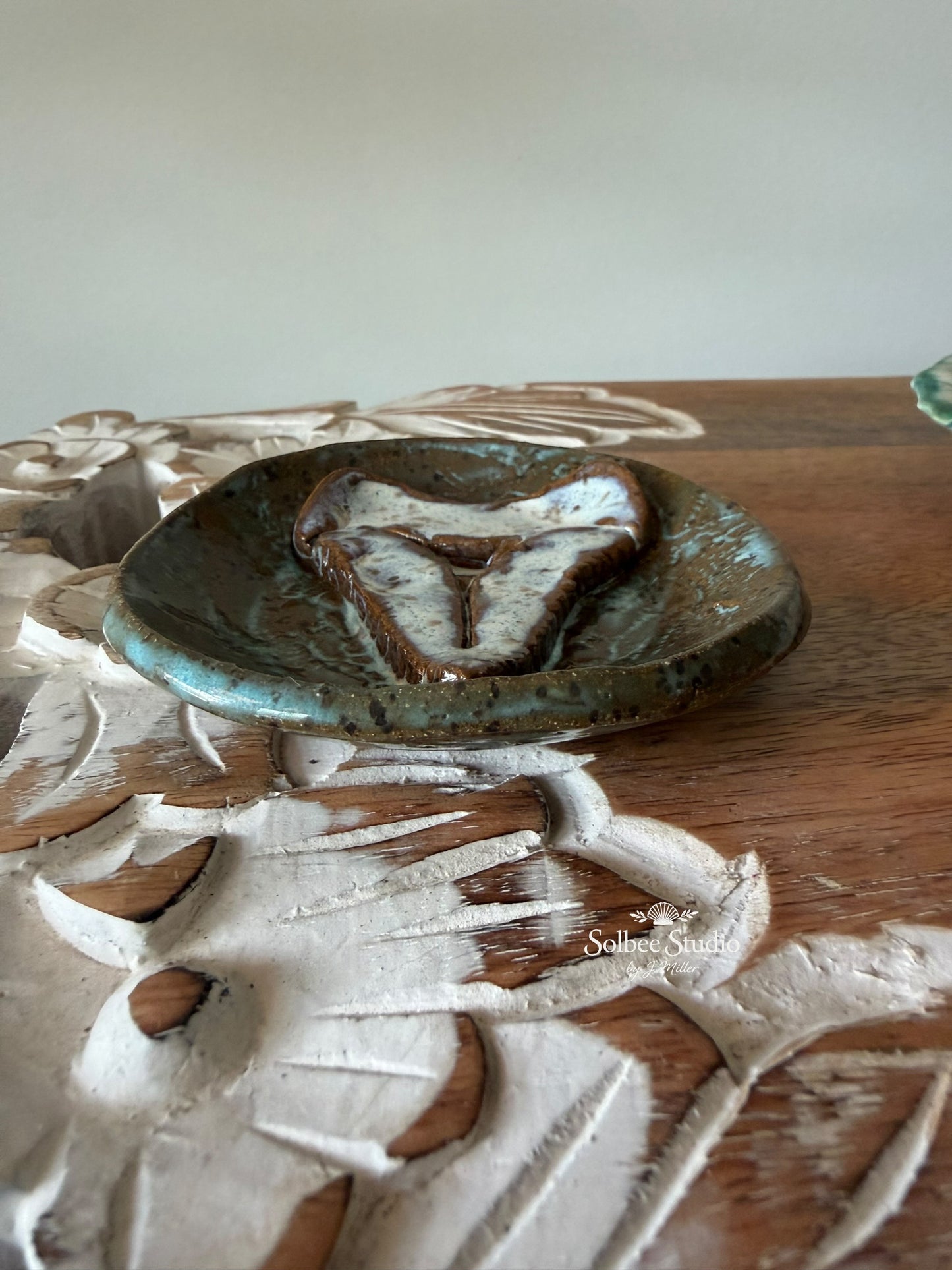 Handmade Shark Tooth Ring Dish | Ceramic Trinket Dish | Coastal Jewelry Holder | Beach Decor | Shark Lover Gift | Stoneware Catchall