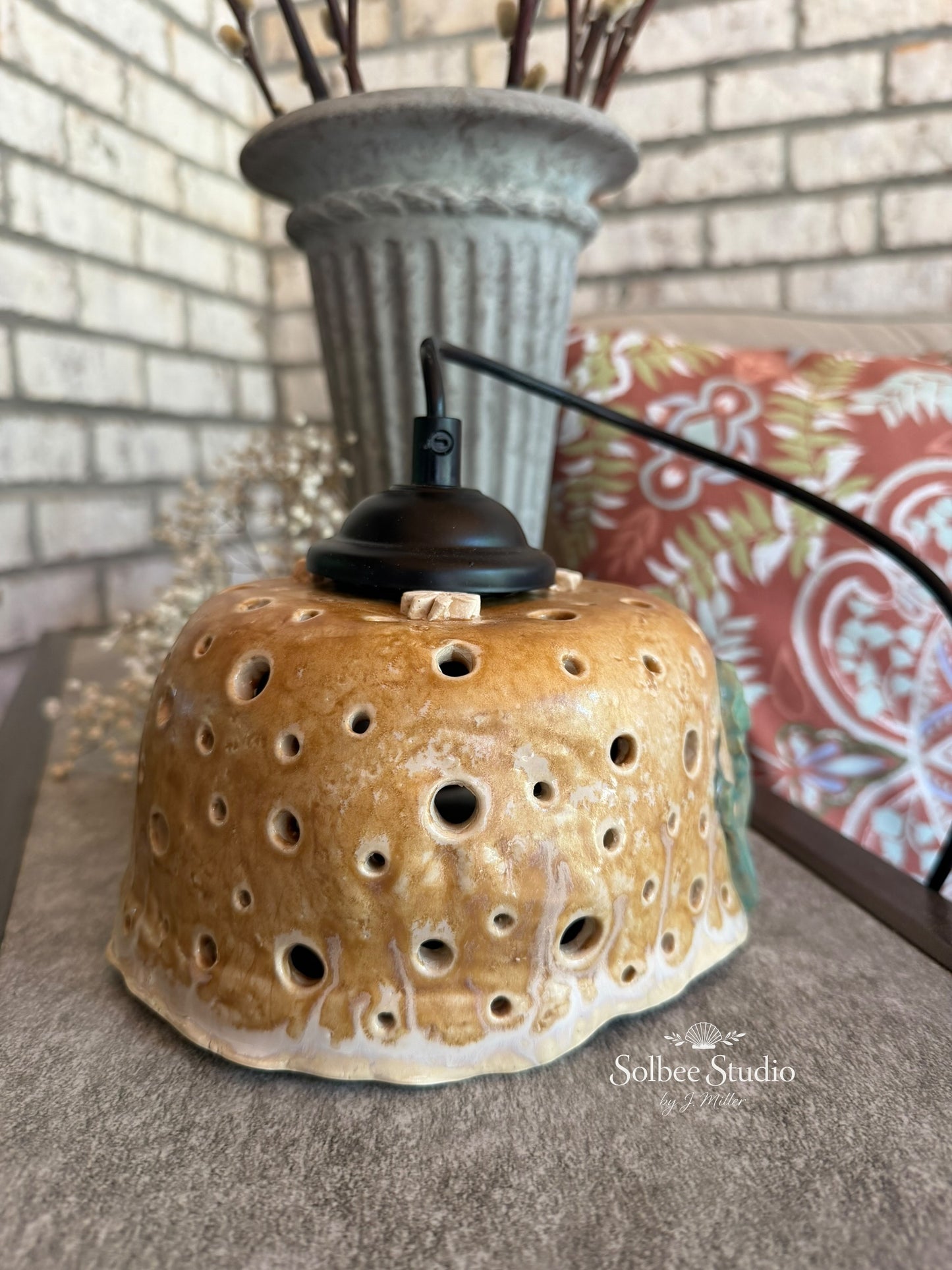 Handmade Ceramic Mermaid Pendant Light | Coastal Ocean Goddess Hanging Lamp