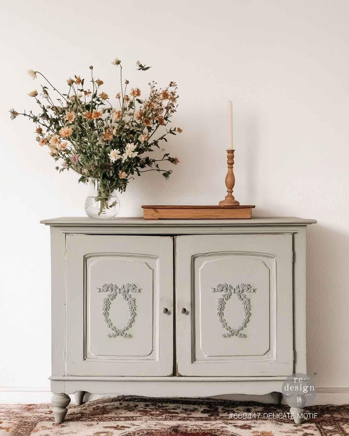 Delicate Motif, Decor Poly, Applique, Redesign with prima, 10" x 7.9" x 0.26"