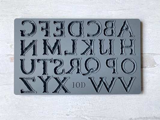 Victoria Mould IOD, Iron Orchid Designs Mold, Alphabet, Letters