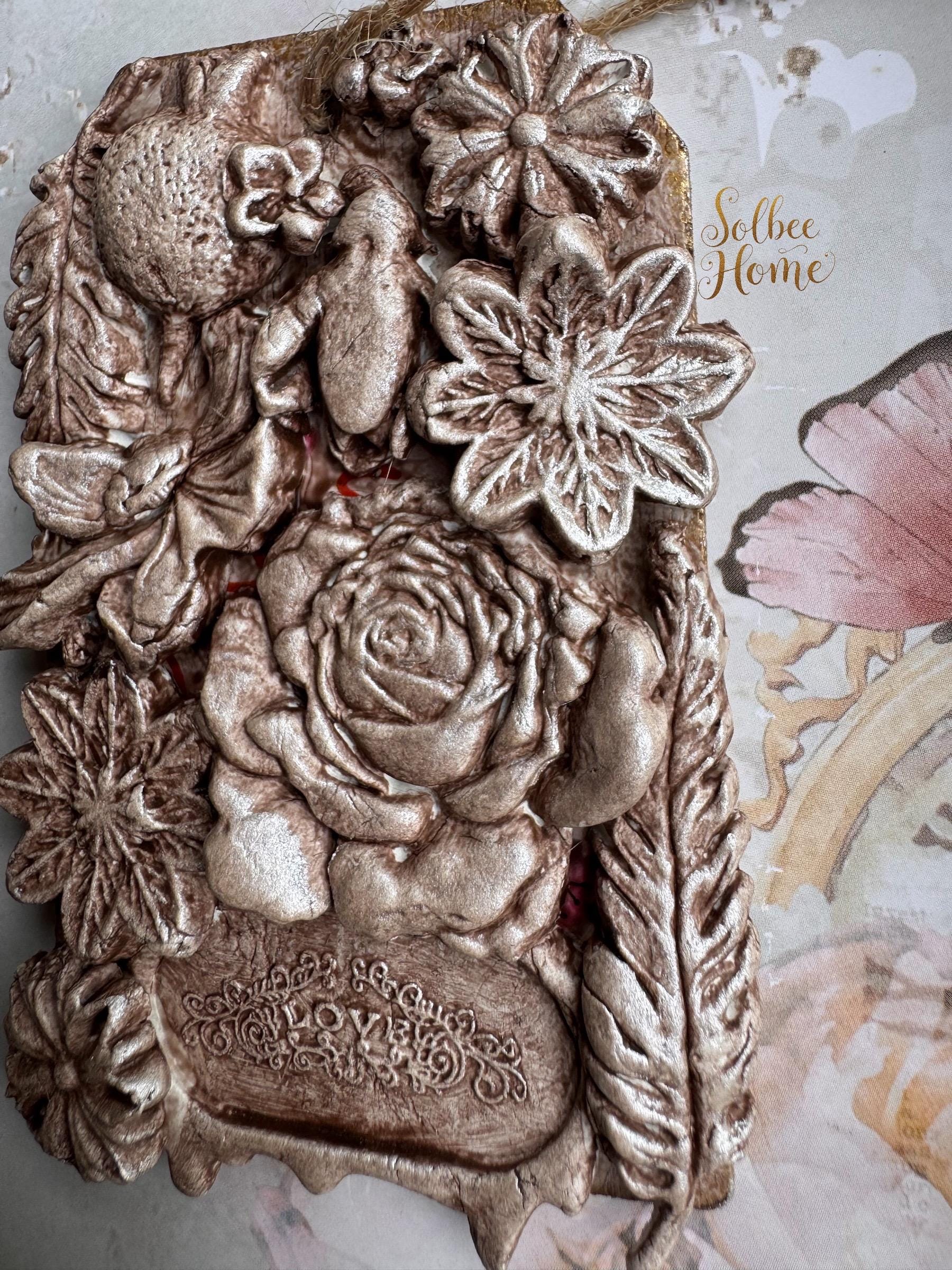 Mixed Media Tag, Vintage Style, Art