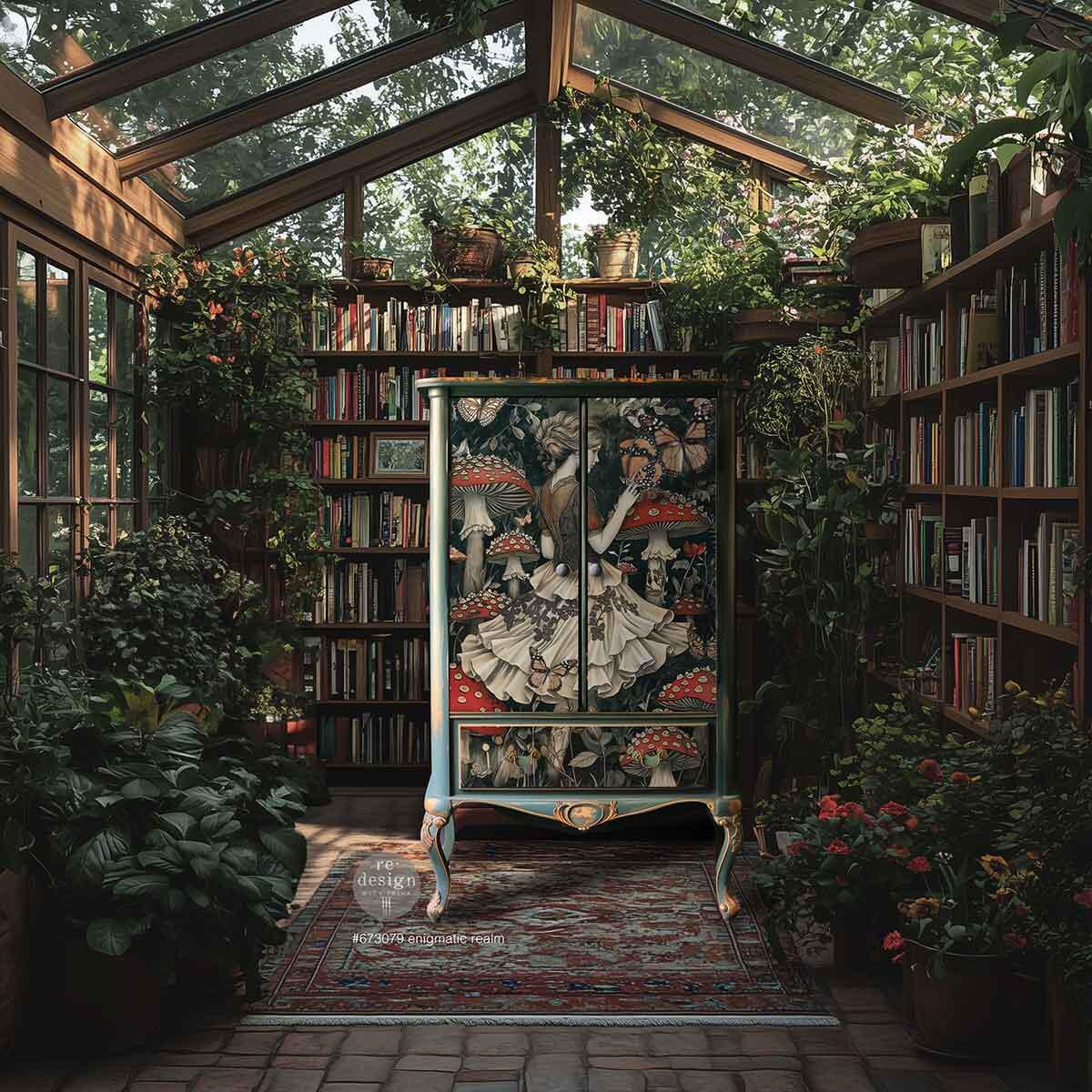 Enigmatic Realm, A1 Decoupage Fiber, 1 sheet, 23.4″x33.1″ ReDesign With Prima, Furniture Upcycling DIY Decor Decoupage Craft Wonderland