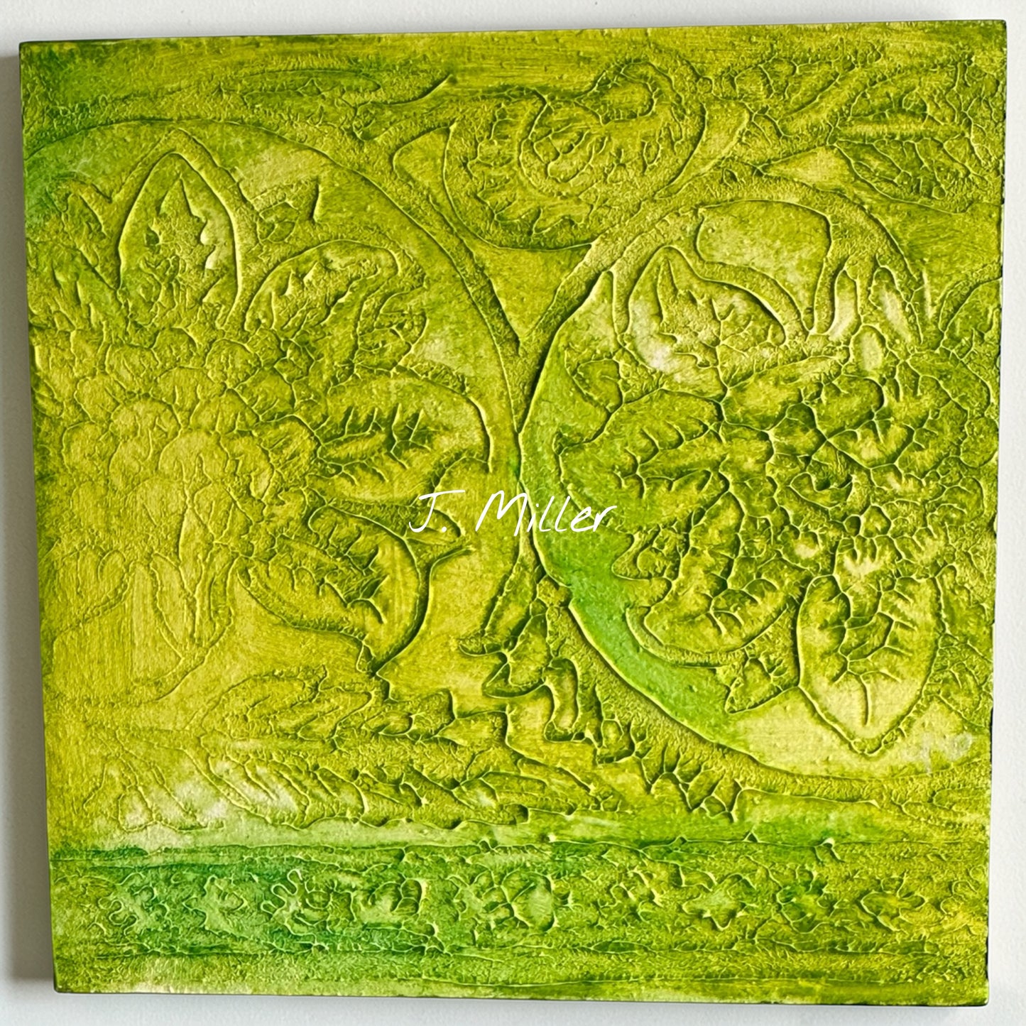 Bohemian Texture Art, Original 5x5 Art Panel "Margarita"