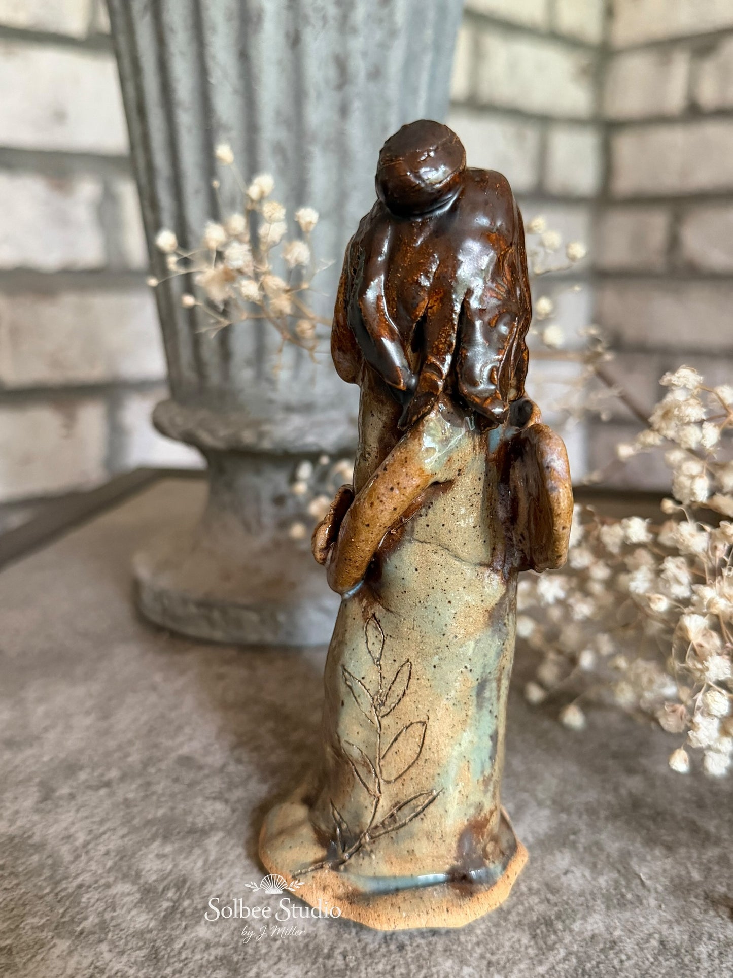 Ember Fern Fairy, Handmade Pottery