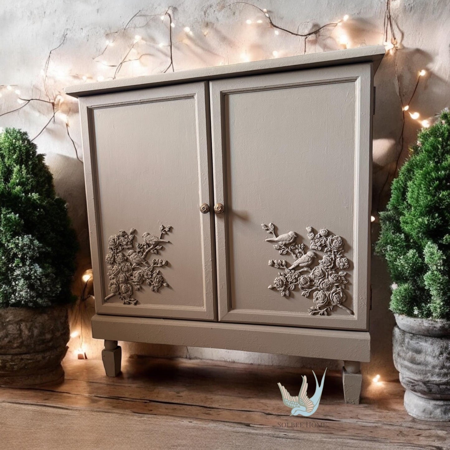 Serene Perch RIGHT, Decor Poly, Applique, Redesign with prima, 9" x 10"