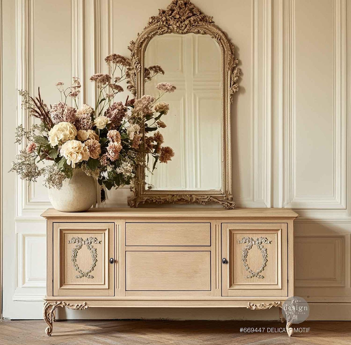 Delicate Motif, Decor Poly, Applique, Redesign with prima, 10" x 7.9" x 0.26"