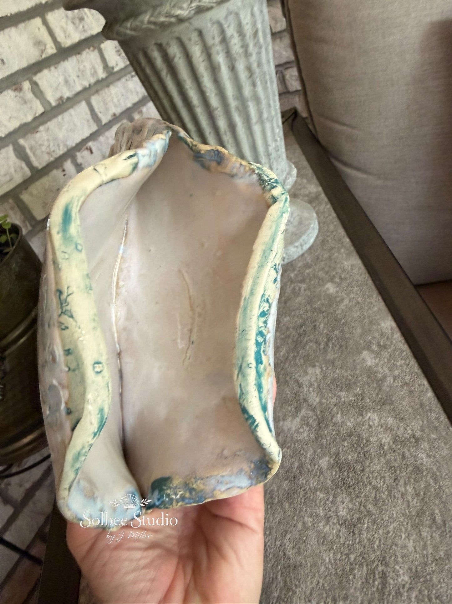 Handbuilt Ceramic Chicken Sculpture | Whimsical Farmhouse Pottery Art | Floral Textured Chicken