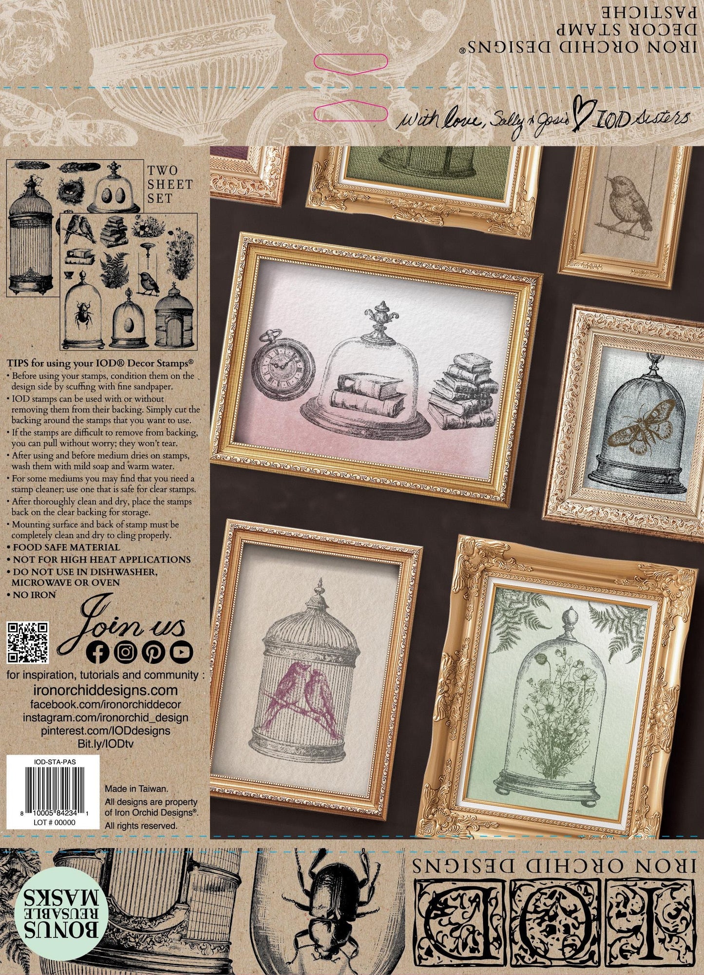 IOD Pastiche Stamp, Iron Orchid Designs, Stamp Set