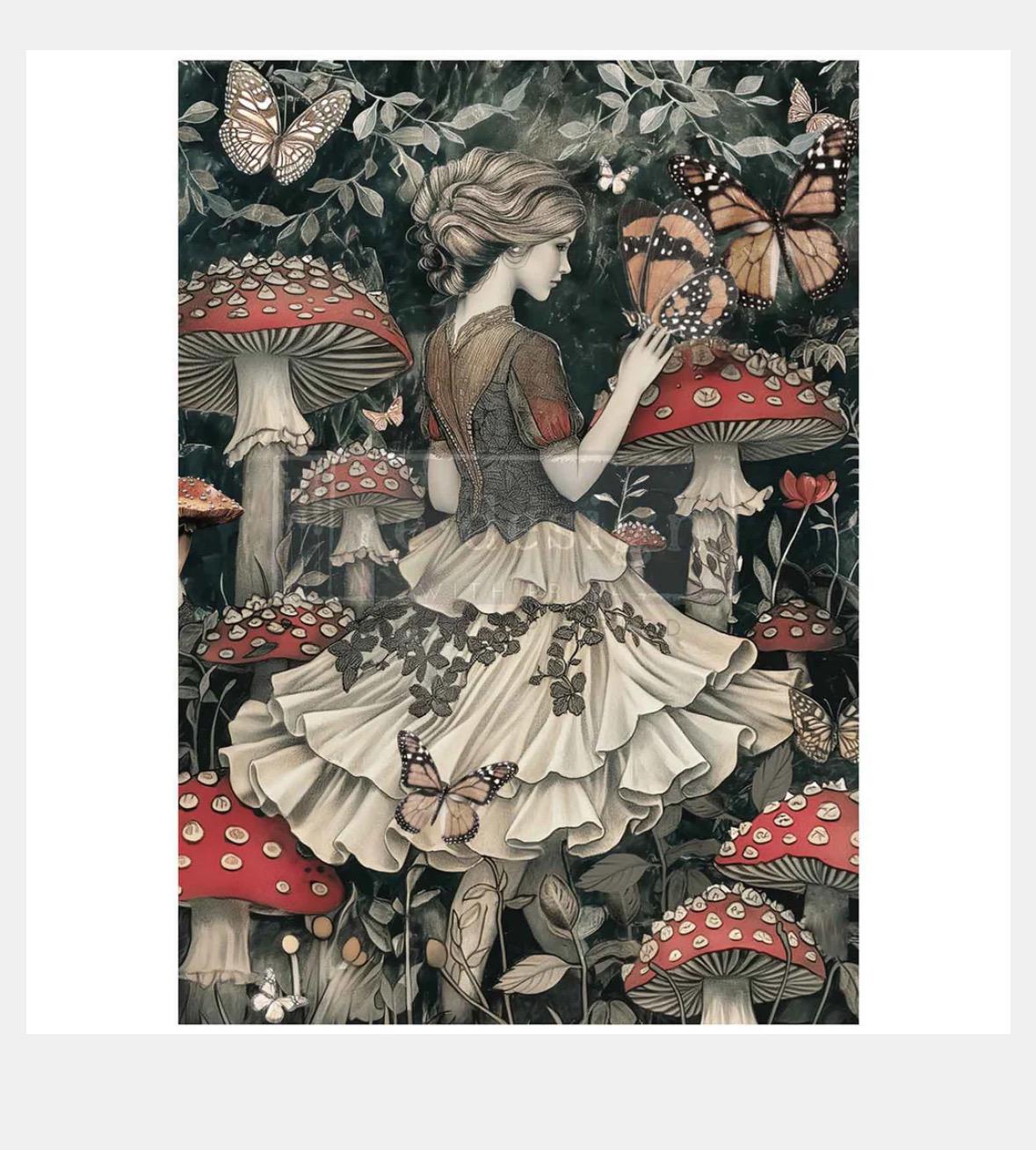 Enigmatic Realm, A1 Decoupage Fiber, 1 sheet, 23.4″x33.1″ ReDesign With Prima, Furniture Upcycling DIY Decor Decoupage Craft Wonderland