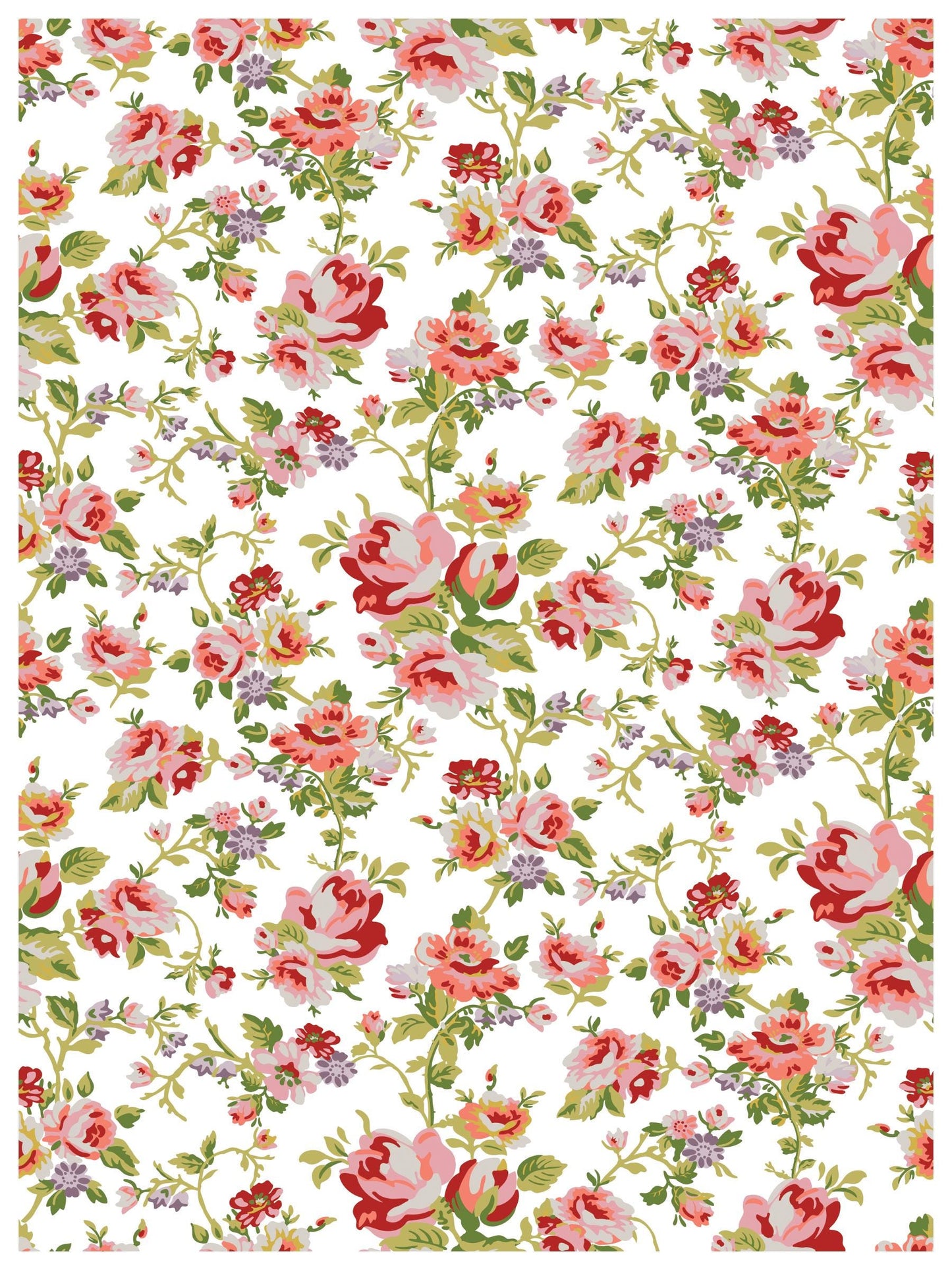 Ditsy Blooms Paint Inlay IOD NEW, Iron Orchid Designs, Vintage Wallpaper style