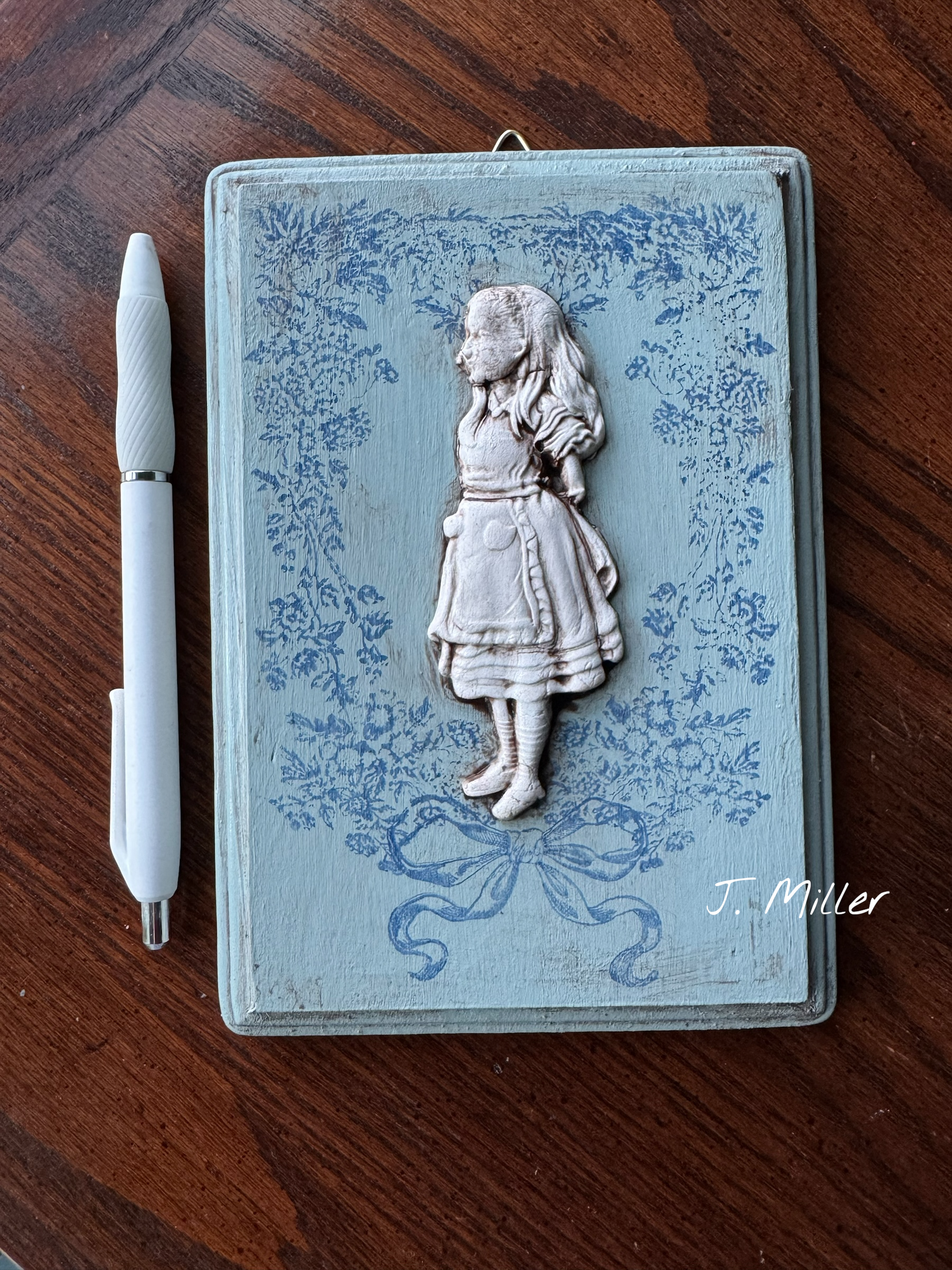 Alice In Wonderland Inspired Mini Gallery Wall Plaque, French Blue