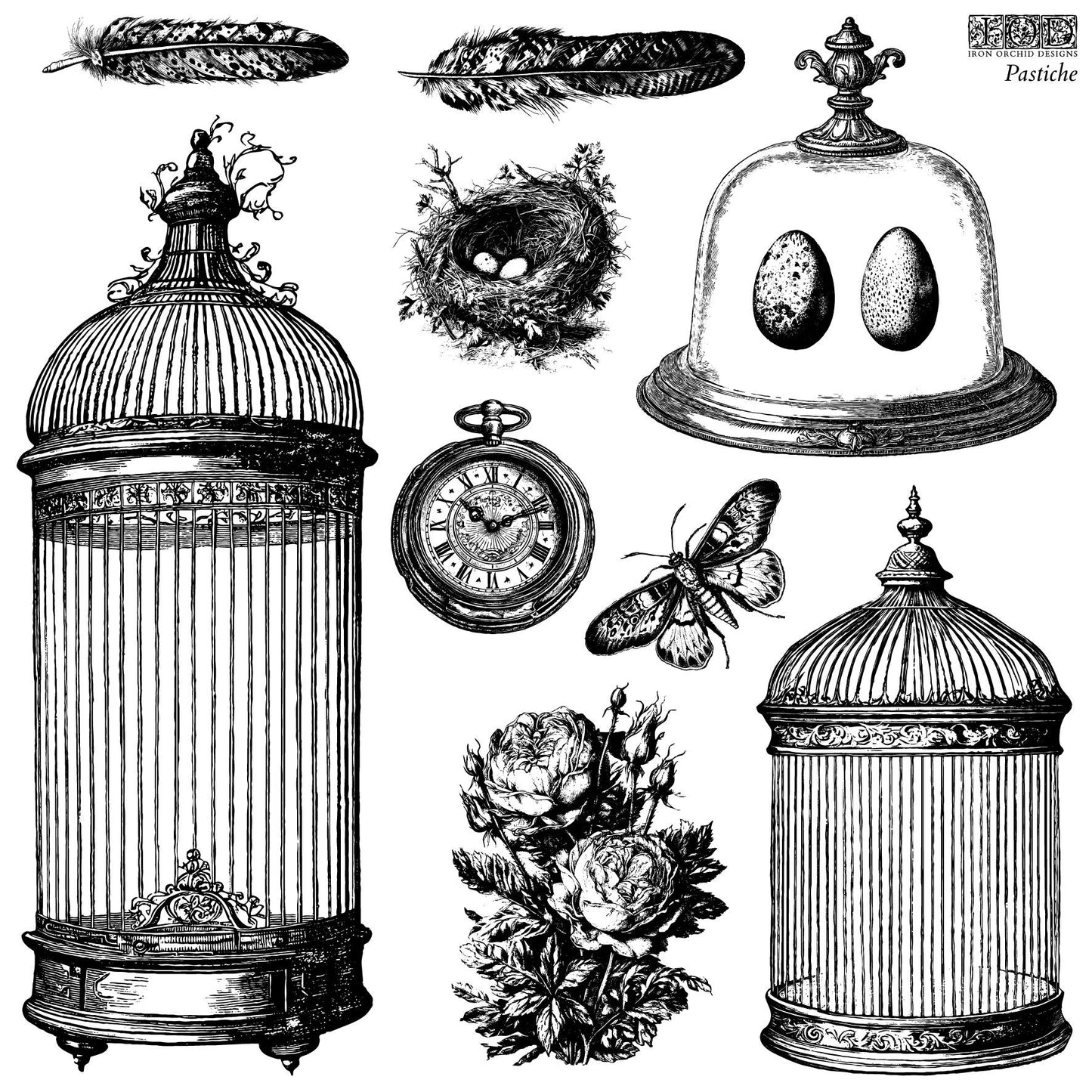 IOD Pastiche Stamp, Iron Orchid Designs, Stamp Set