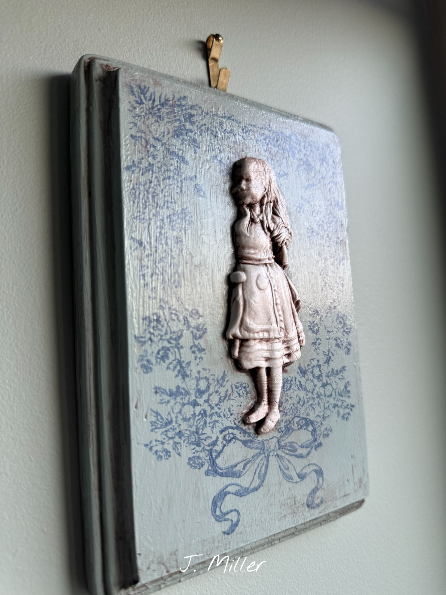 Alice In Wonderland Inspired Mini Gallery Wall Plaque, French Blue