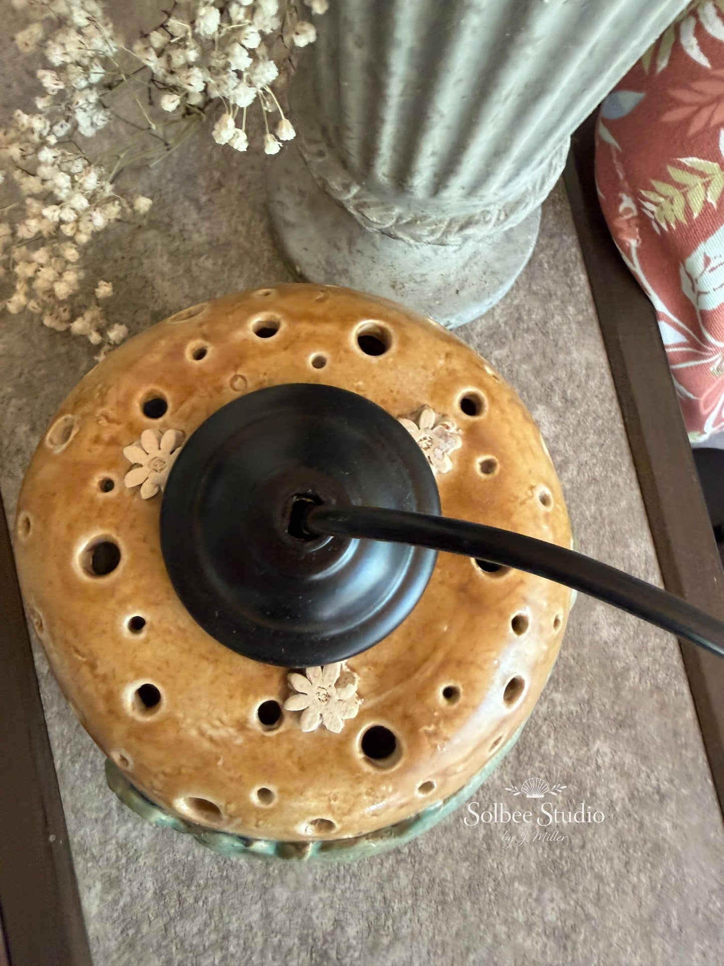 Handmade Ceramic Mermaid Pendant Light | Coastal Ocean Goddess Hanging Lamp