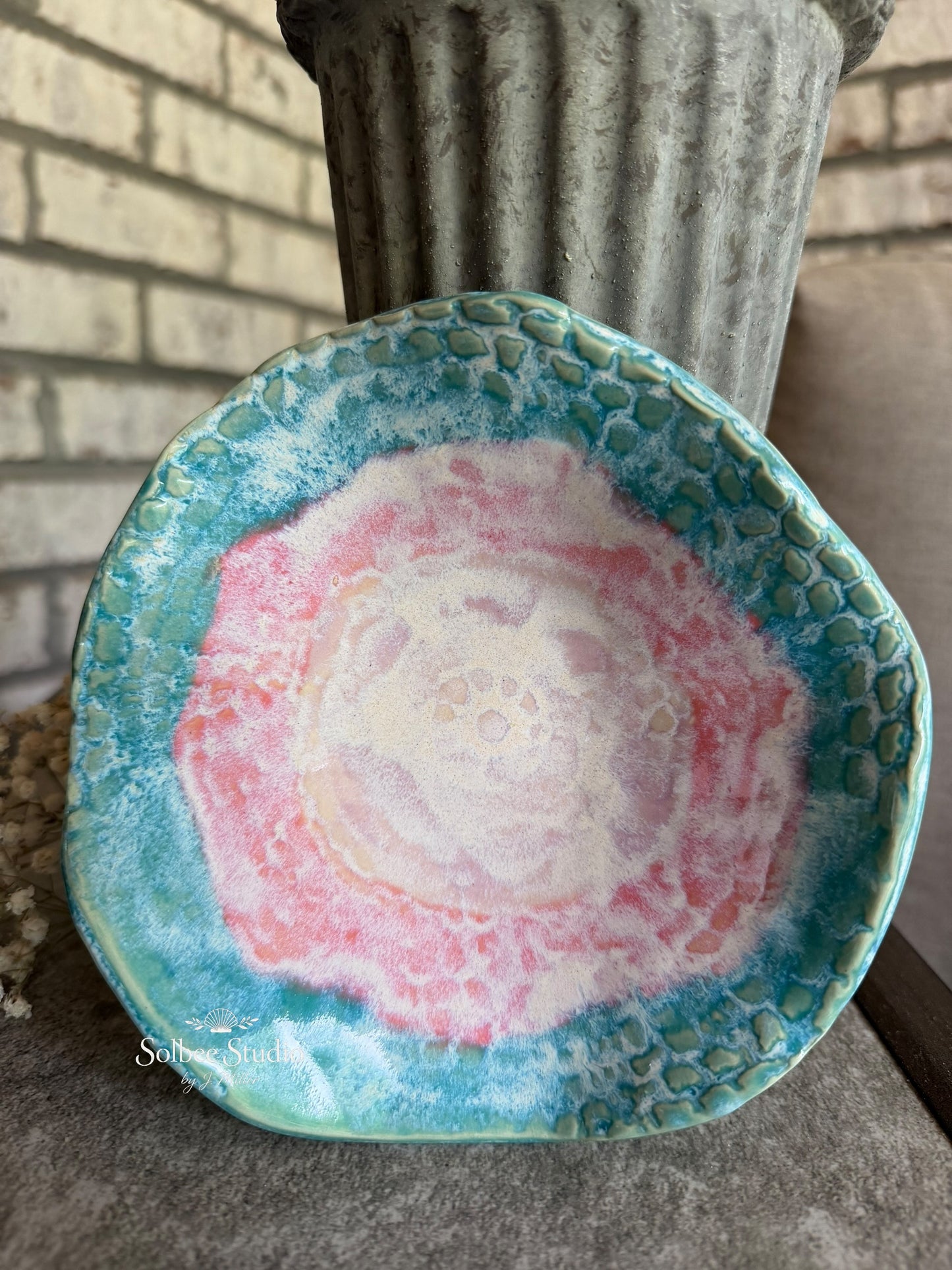 Mermaid Reef Jewelry Dish | Handmade Coastal Pottery Trinket Tray | Small Catchall Bowl
