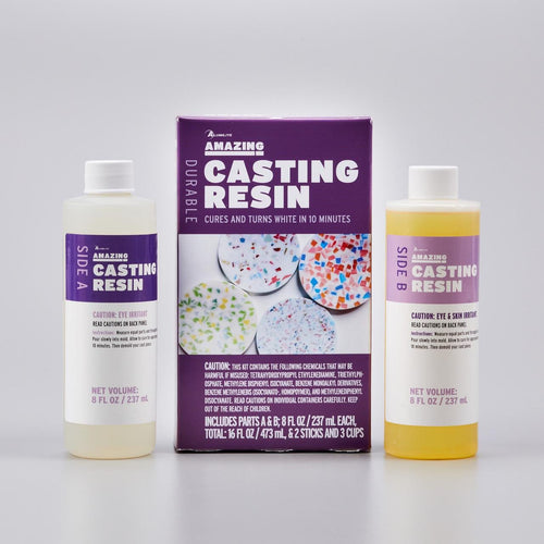 Amazing Casting Resin WHITE Part A & B 8fl oz, 16fl oz total, 2 sticks, 3 cups
