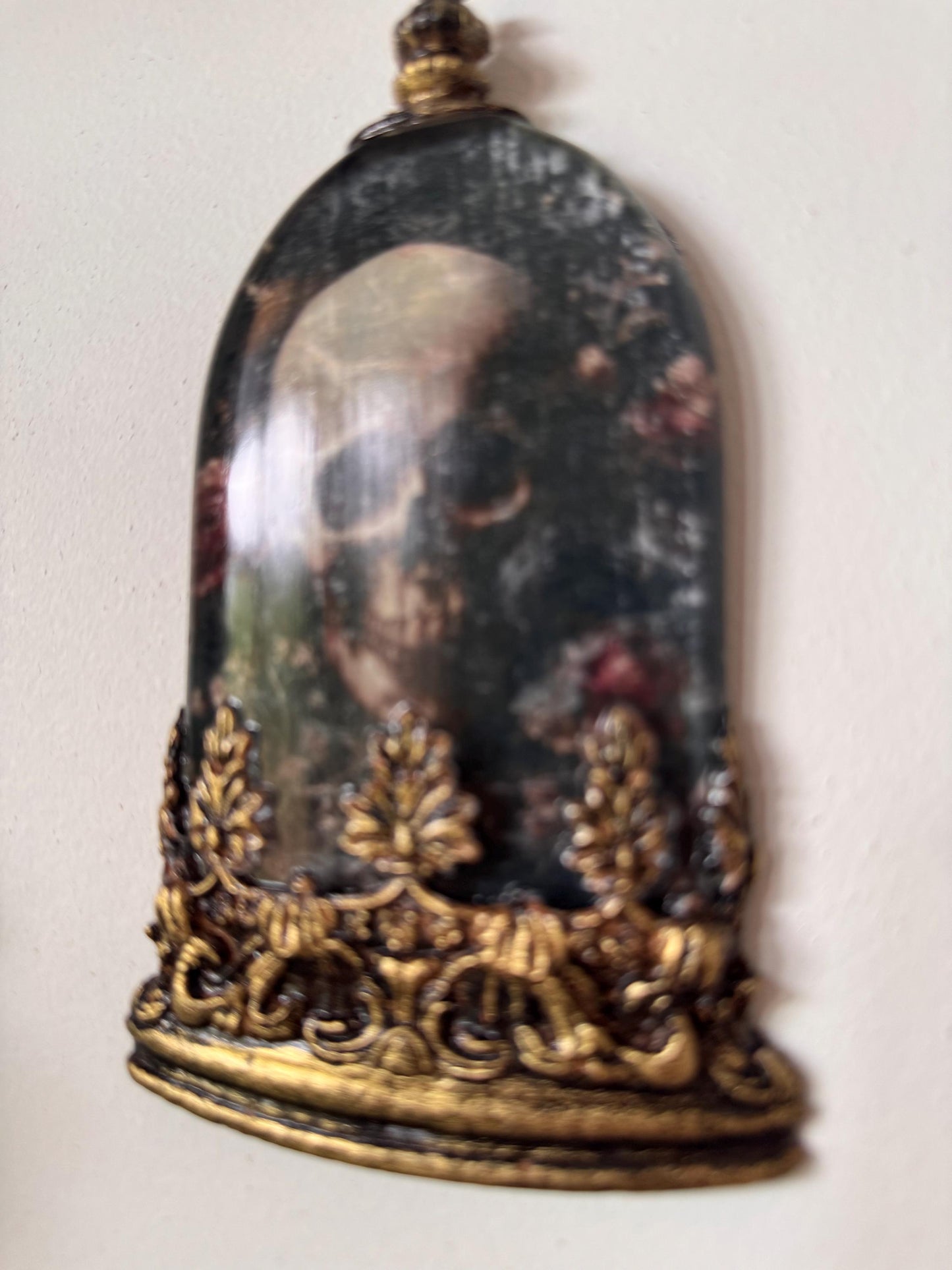 Skull Cloche Mini Gallery Wall Decor, Dark, Moody, Gothic, Halloween, Handmade
