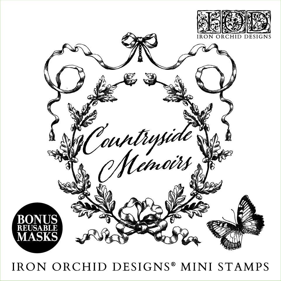 IOD Countryside Memoirs Stamps, Iron Orchid Designs, Mini Stamp Set