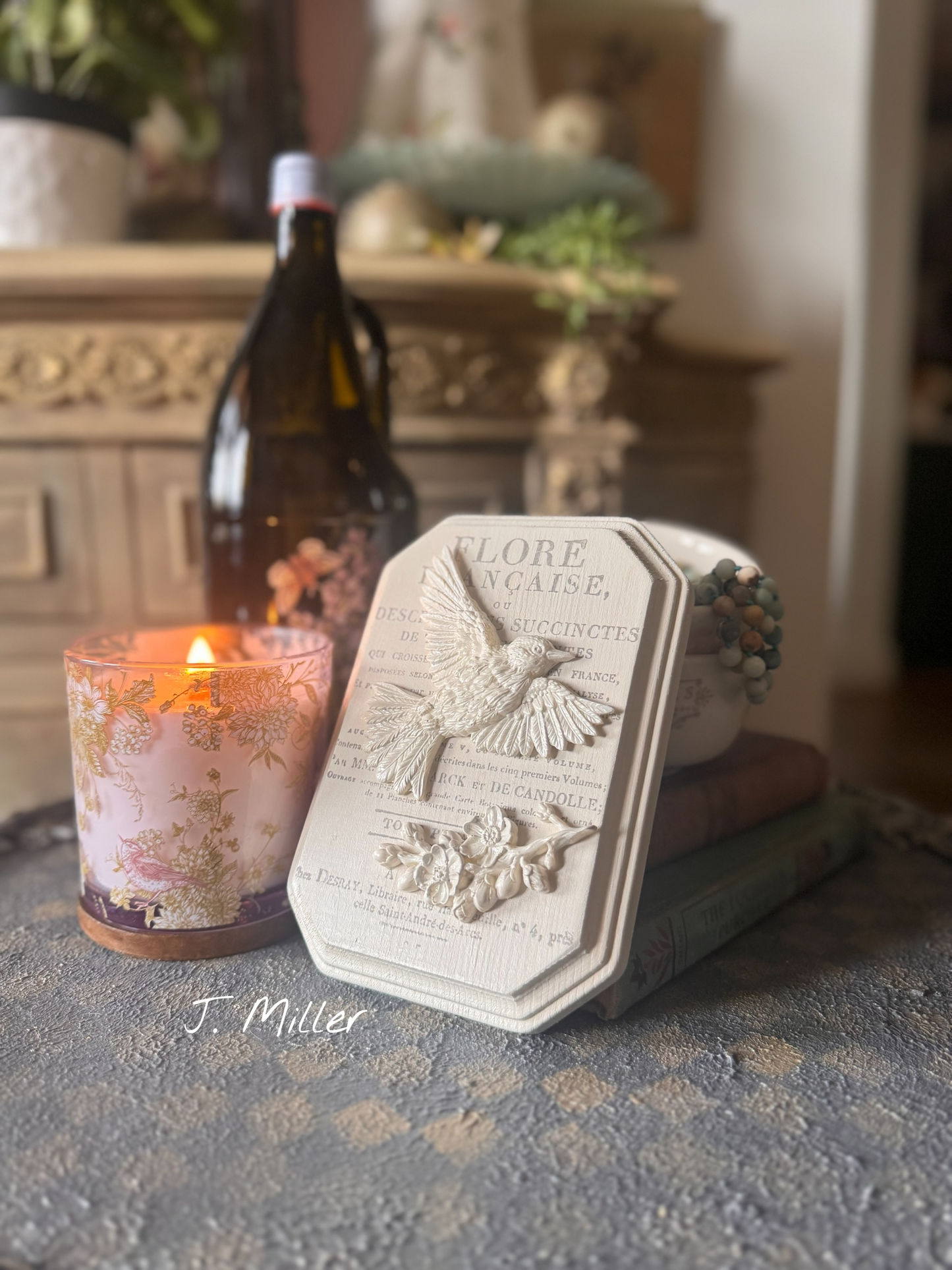 French Country Bird Wall Plaque: Shabby Chic French Country Style Gallery Wall