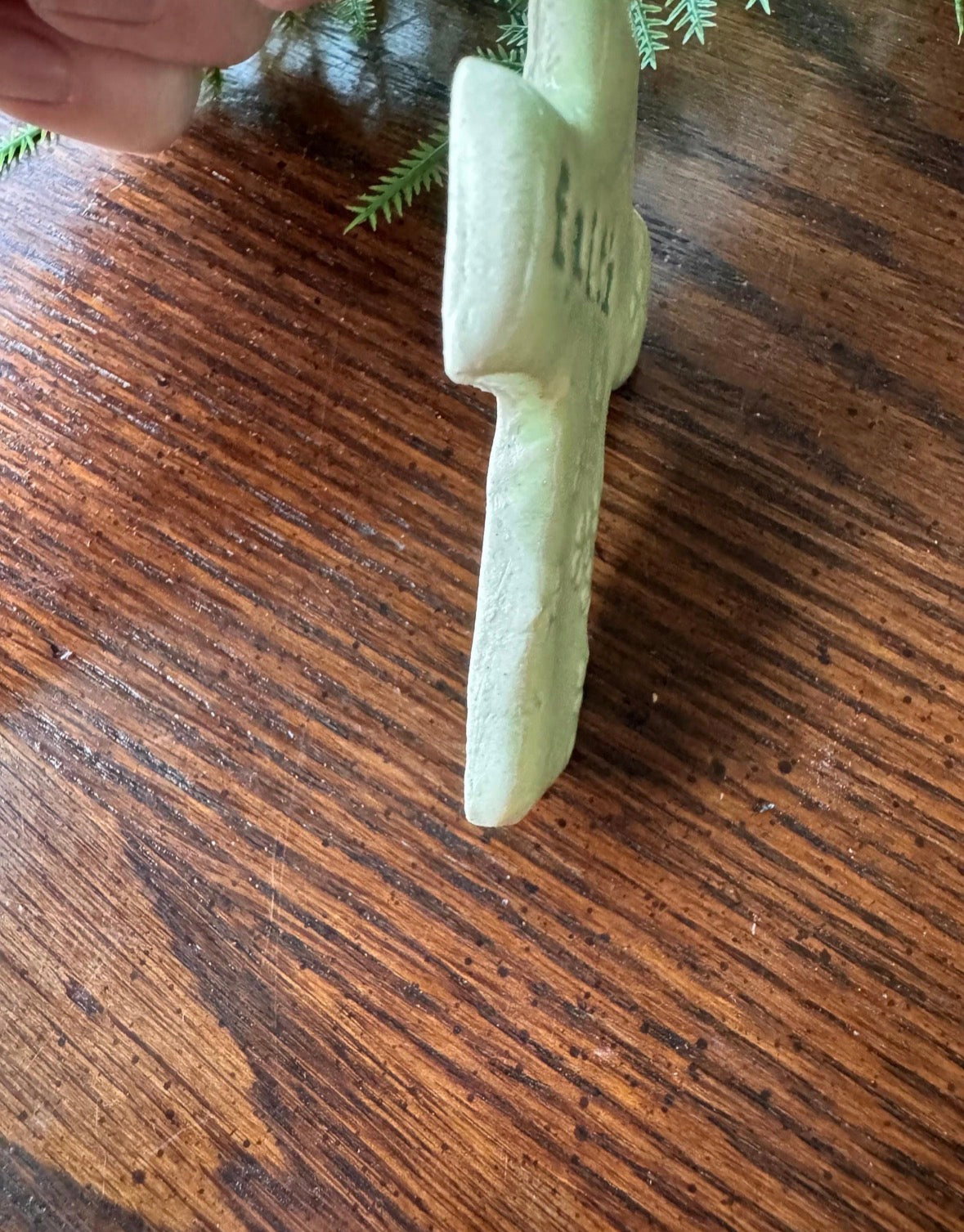 Easter Ornament, Pottery, Handmade, Cross, Faith