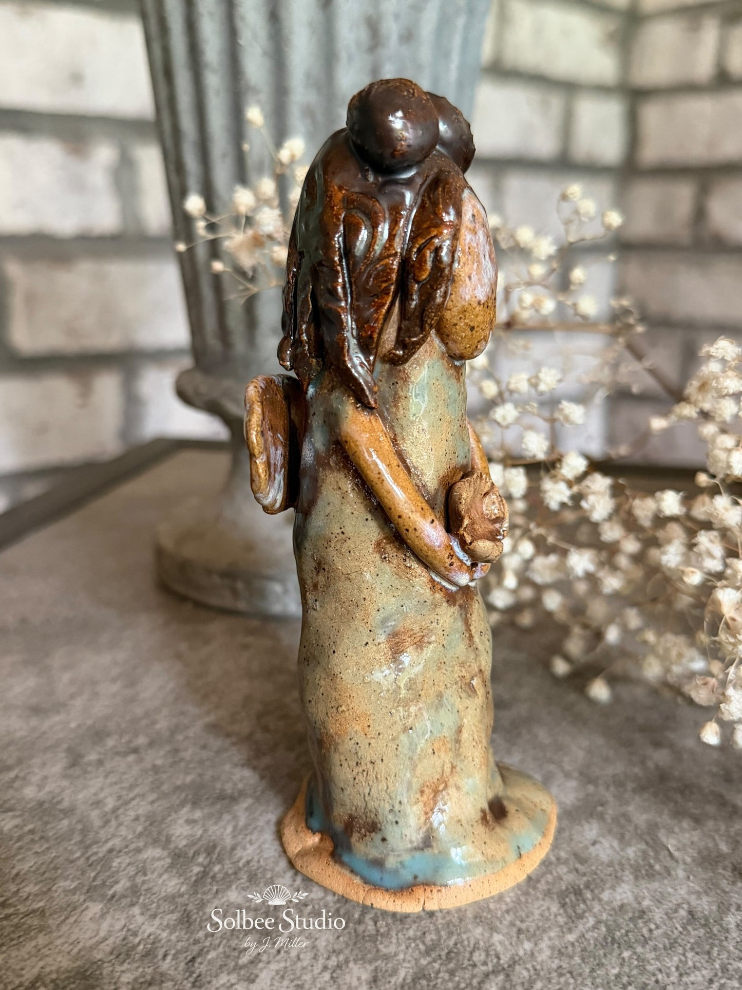 Ember Fern Fairy, Handmade Pottery