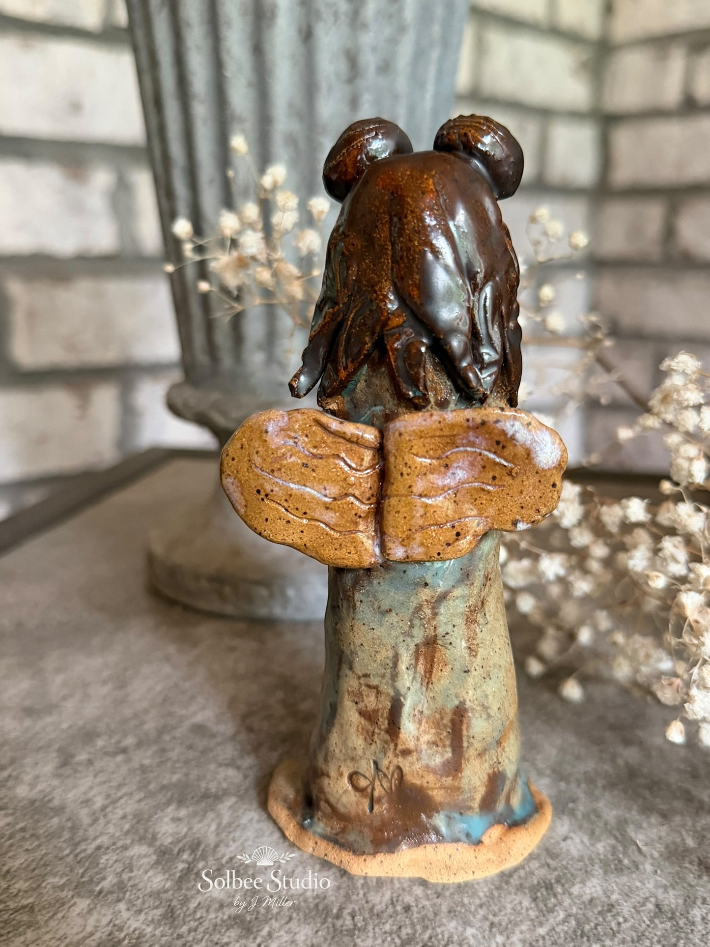 Ember Fern Fairy, Handmade Pottery