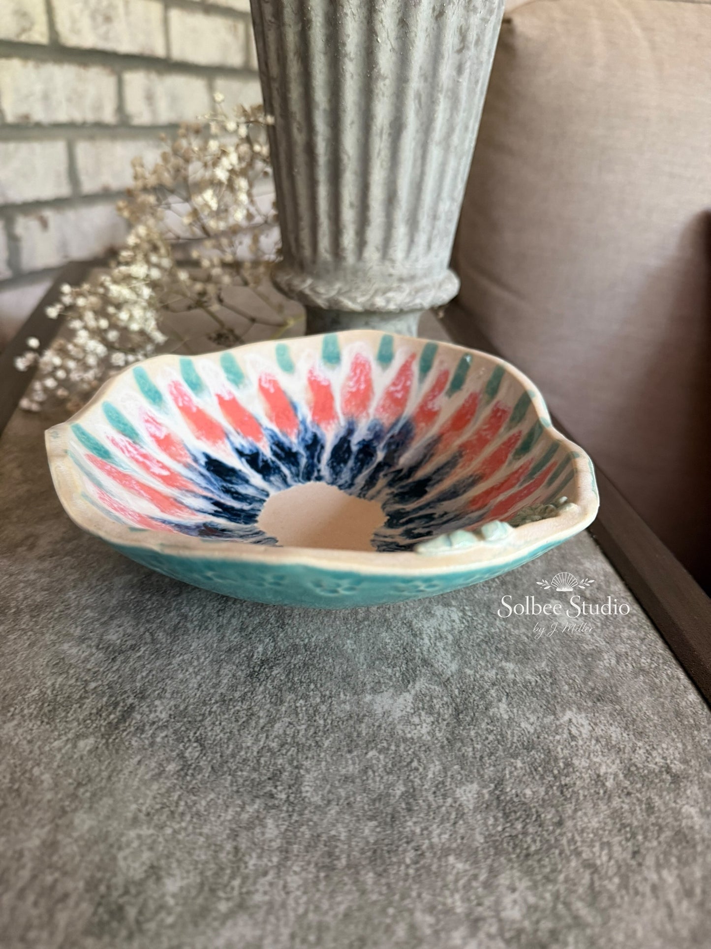 Handmade Ceramic Berry Bowl | Whimsical Fruit Bowl | Artisan Ceramic Catchall Bowl | Pottery