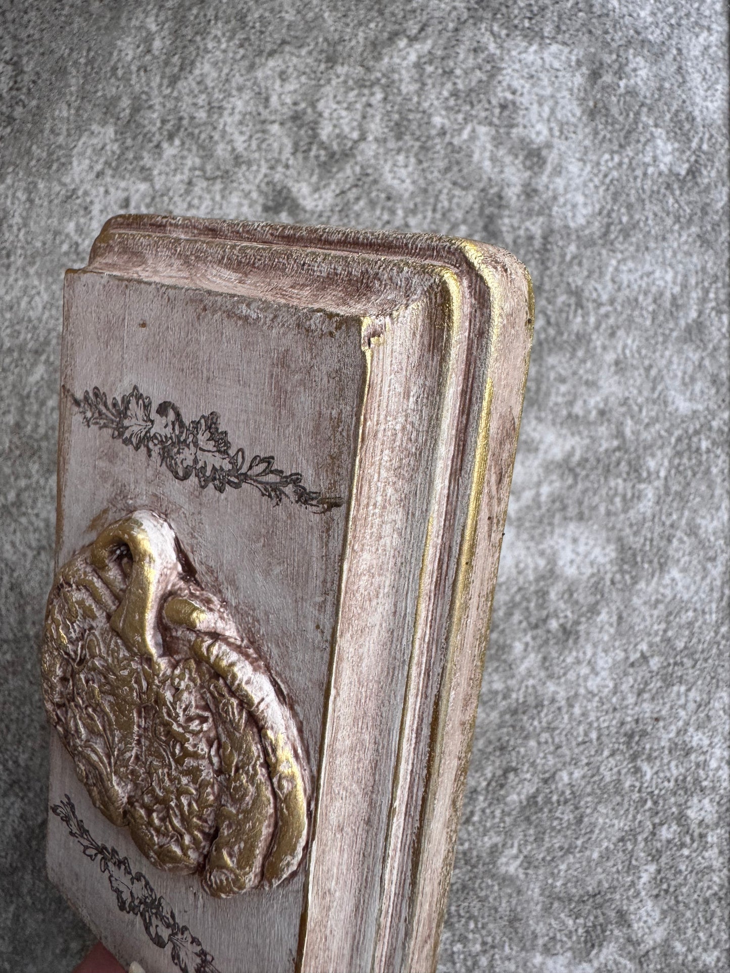 Fall Pumpkin Mini Plaque, Collage Wall, Relief Plaque, Wall Decor, Handcrafted, Gold Accent