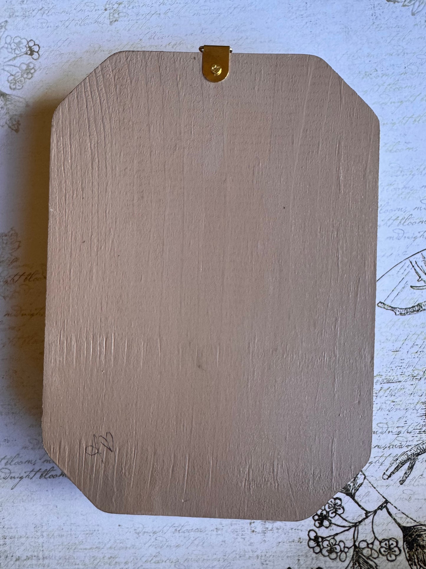 French Country Dusty Pink and French Blue Bird Wall Plaque: Shabby Chic French Country Style Gallery Wall