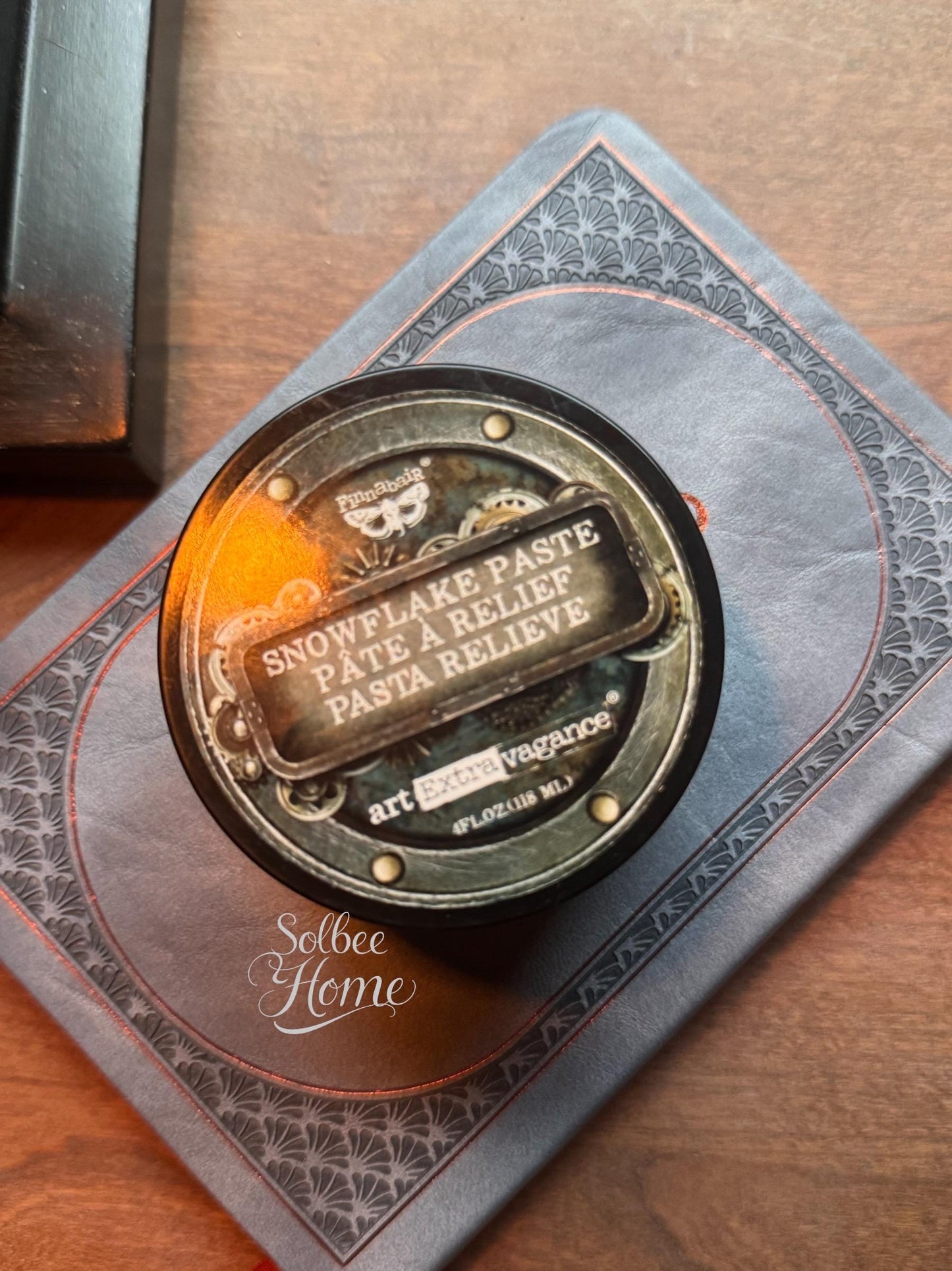 Snowflake Paste  – 1 jar, 4 oz Finnabair Art Extravagance Mixed Media Holiday, Christmas